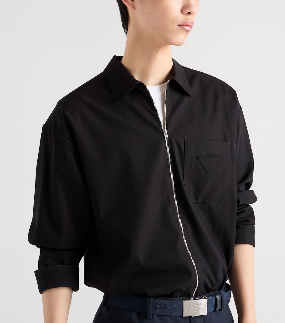 Prada Mens Cotton Zipped Shirt Image 3
