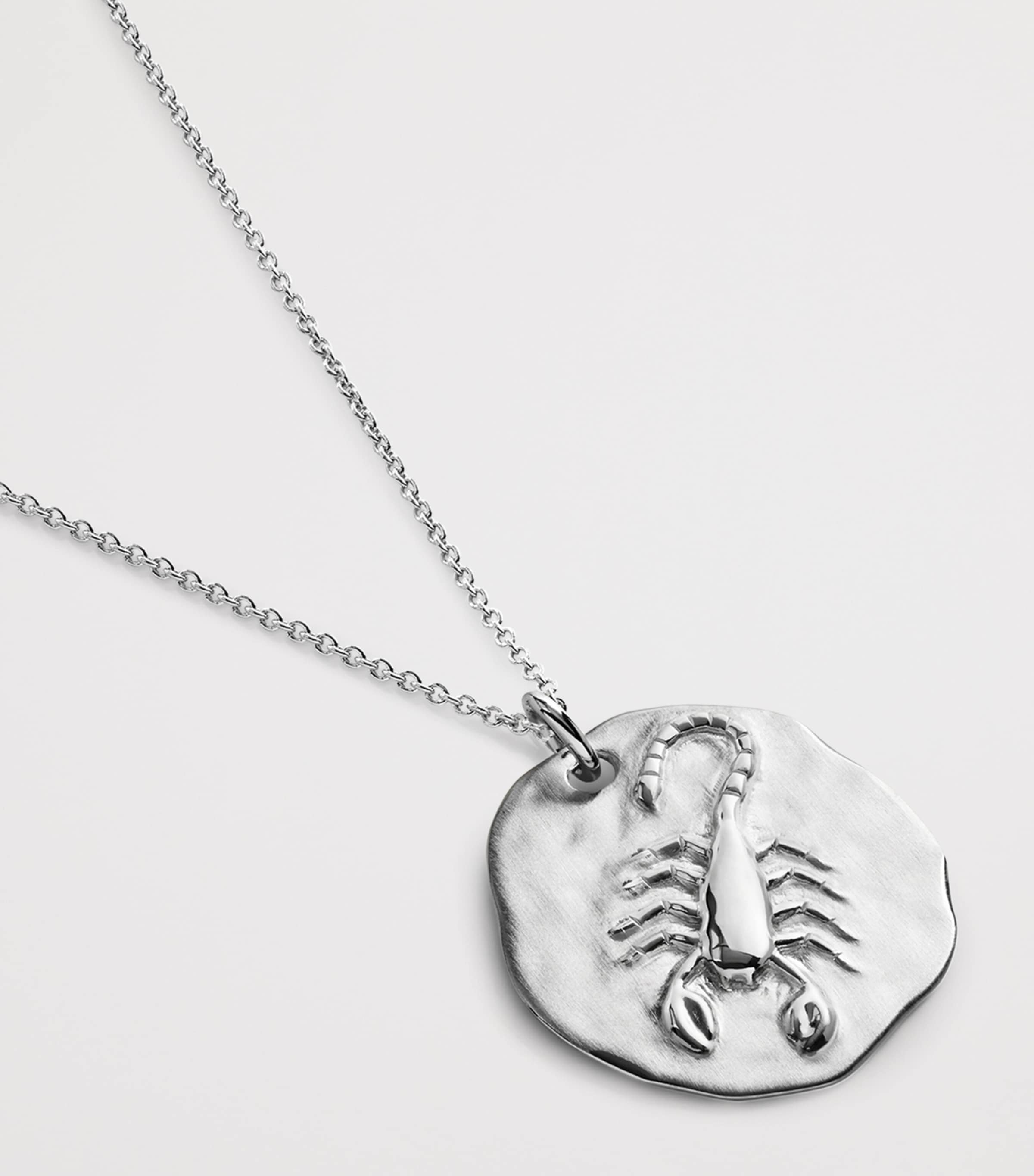 Monica Vinader Sterling Silver Scorpio Zodiac Necklace Sterling Silver Image 2