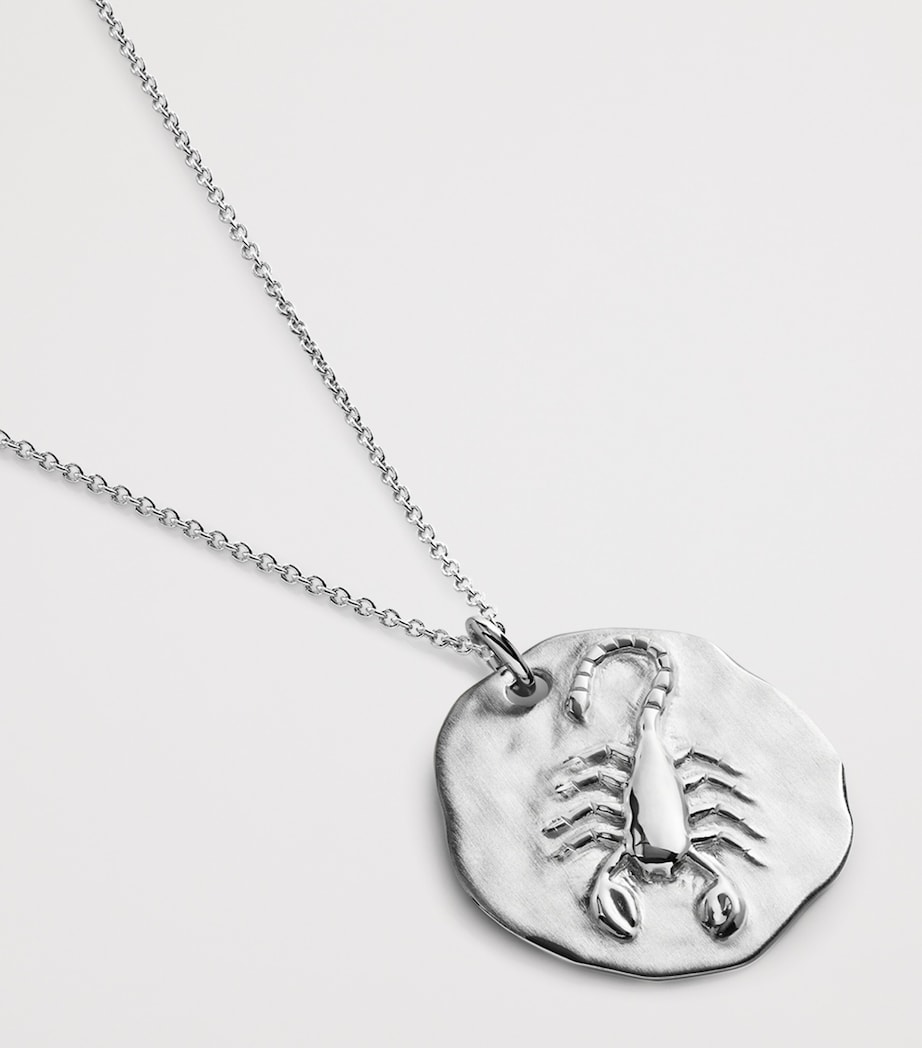Monica Vinader Sterling Silver Scorpio Zodiac Necklace Sterling Silver Image 2