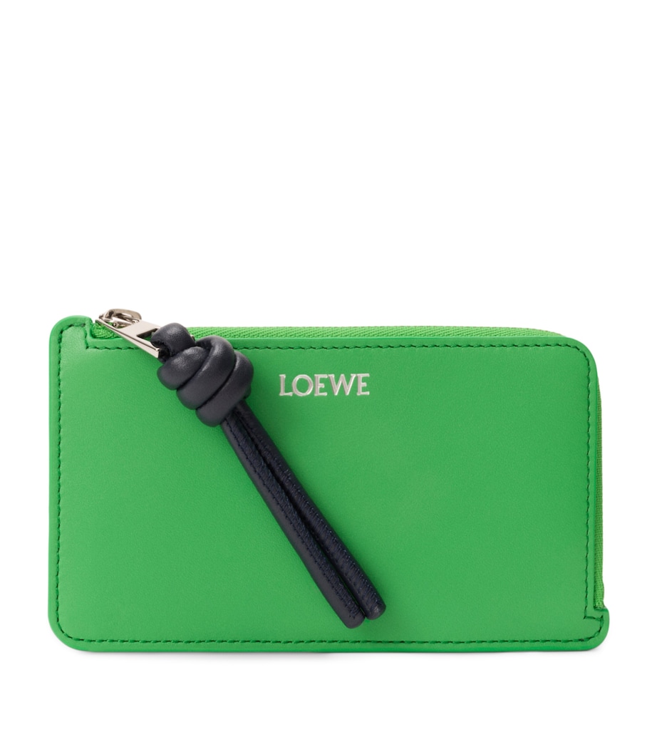 LOEWE Leather Knot Card Holder Clover Green Image 1