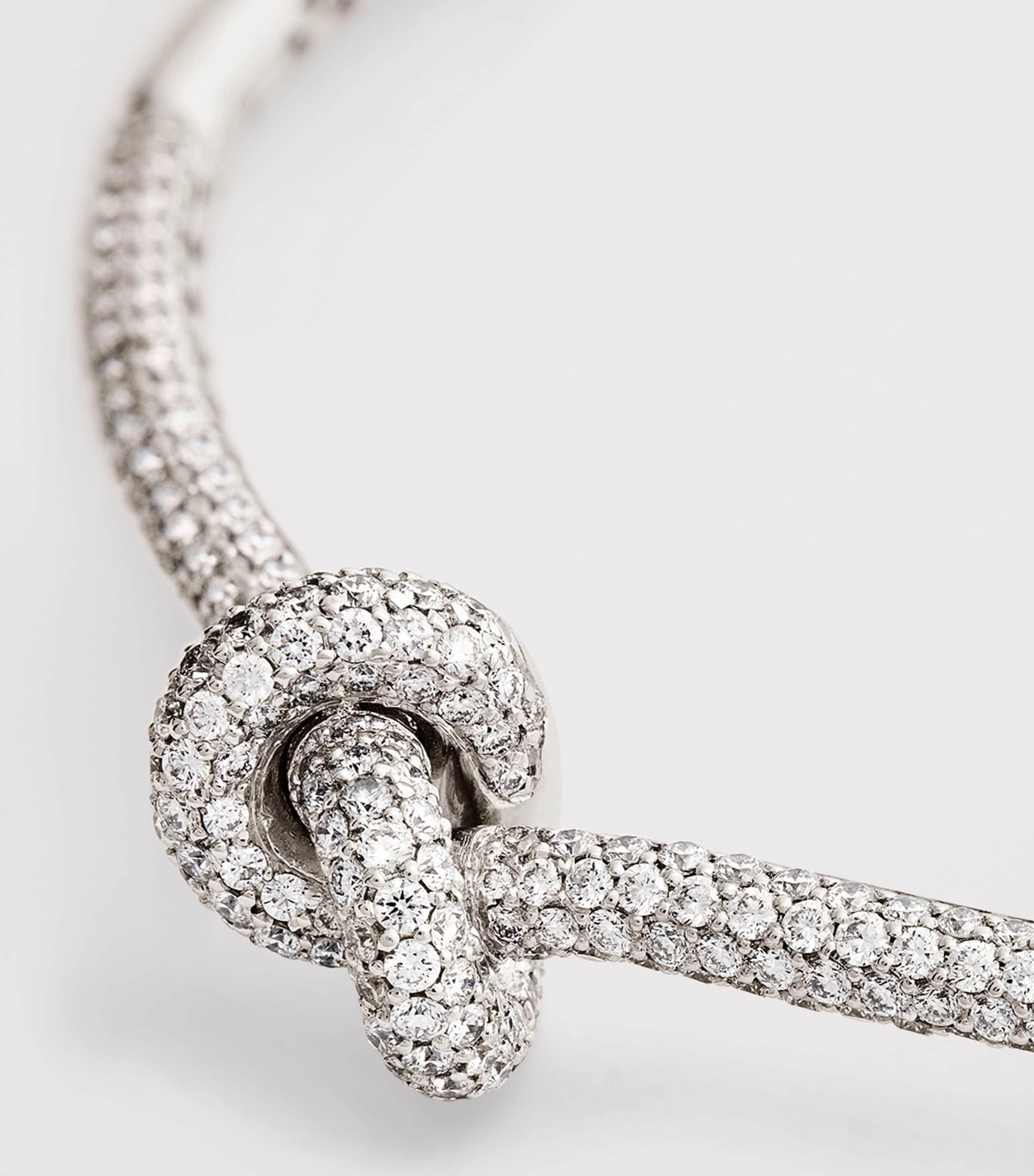 White Gold and Diamond The Legacy Knot Bangle WHITE GOLD Image 6