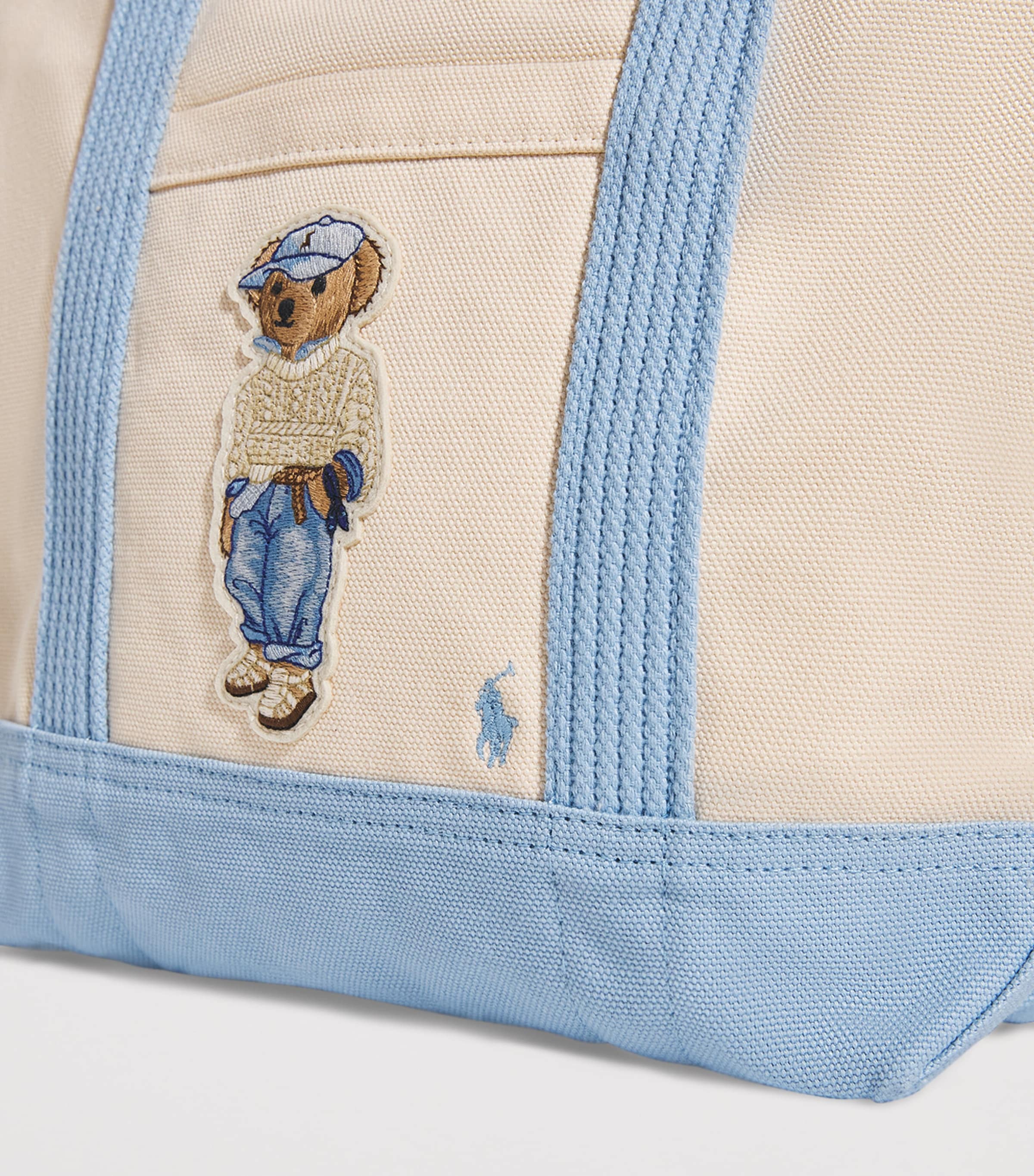 Polo Ralph Lauren Multi Small Canvas Polo Bear Tote Bag Harrods UK