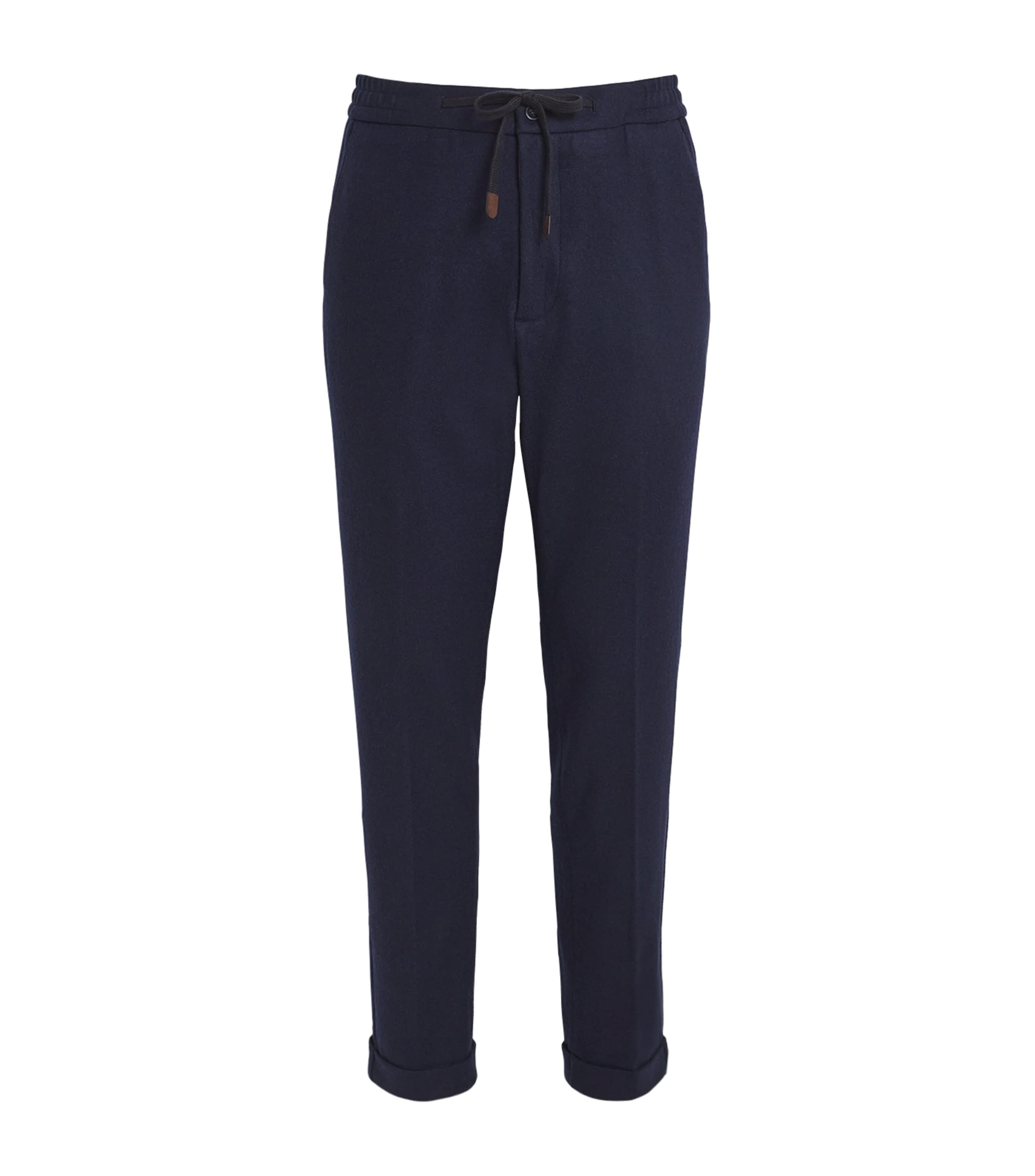 Marco Pescarolo Cashmere Drawstring Trousers In Navy