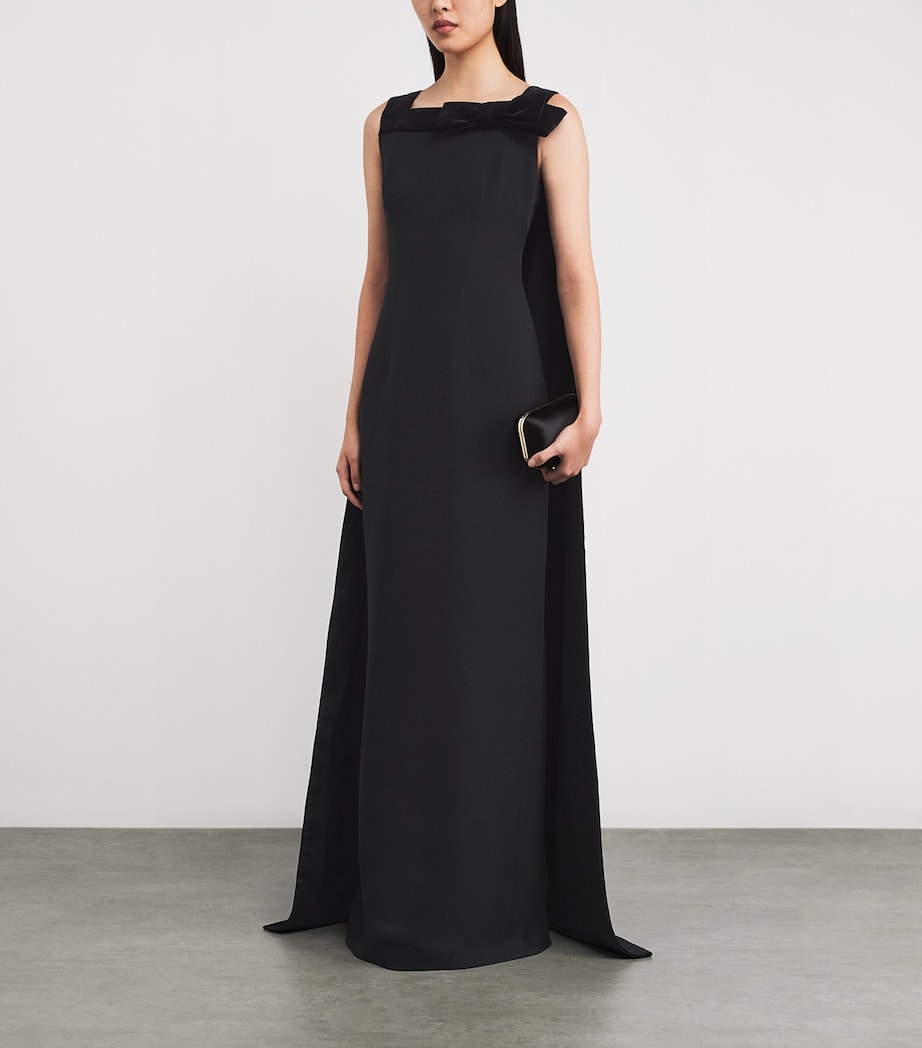 Velvet-Cape Harley Gown BLACK Image 2