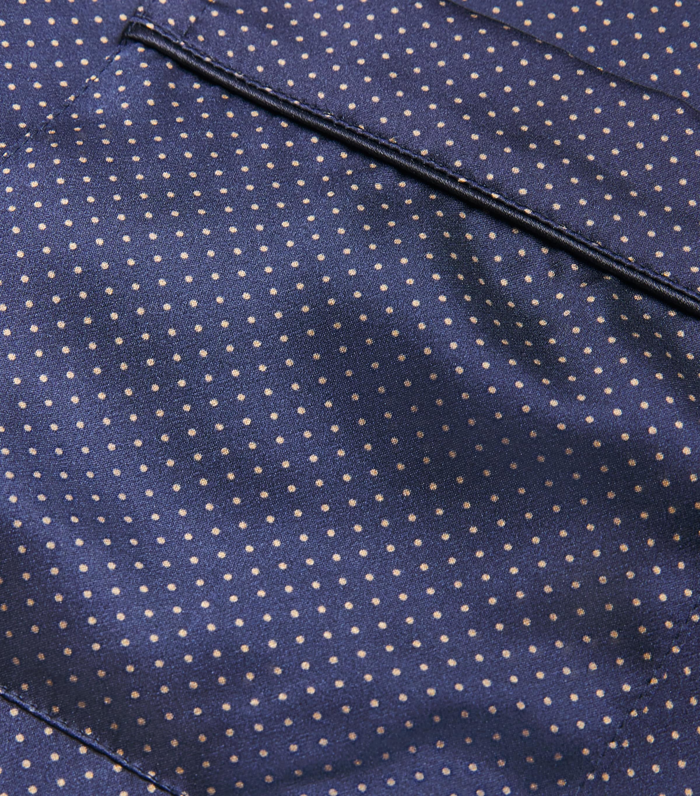 Silk Micro-Dot Pyjama Set NAVY Image 5