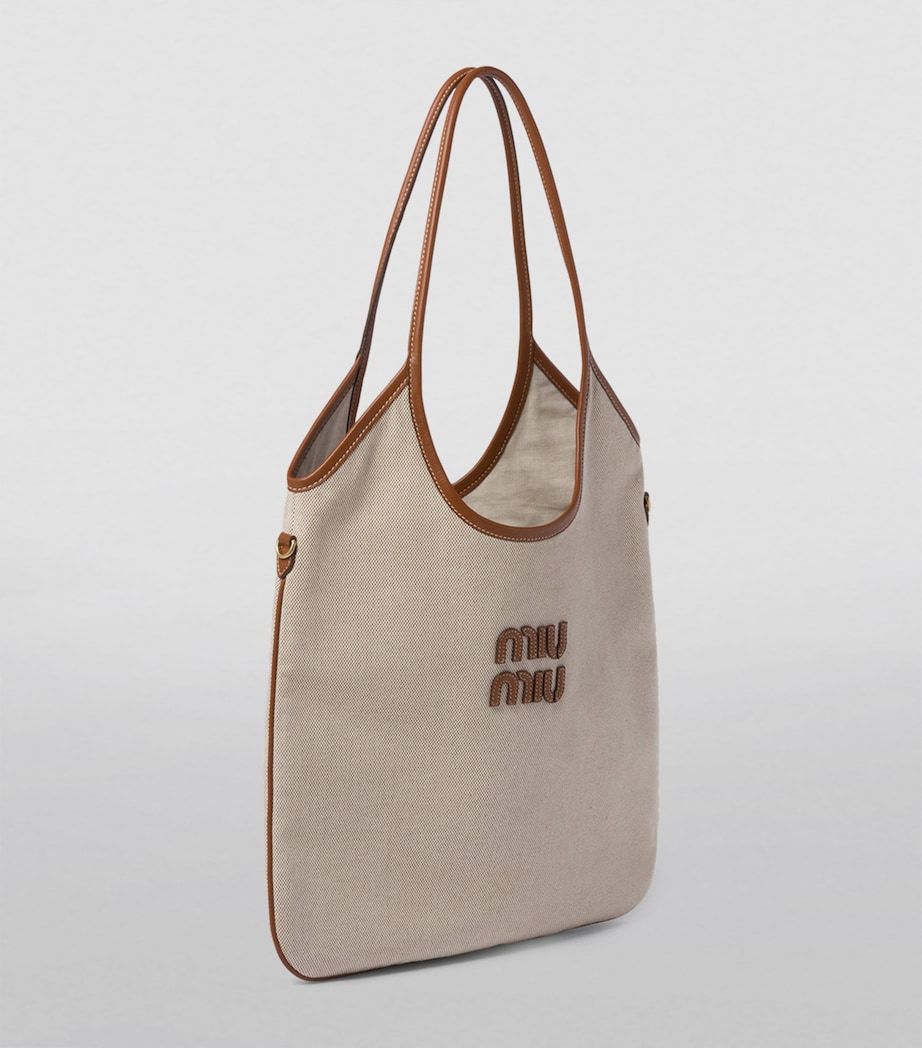 Miu Miu Canvas Ivy Tote Bag Image 2