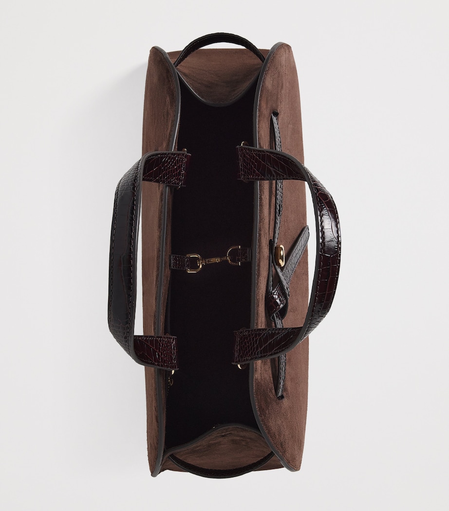Tory Burch Suede Romy Cross-Body Bag Dark Cocoa Image 6