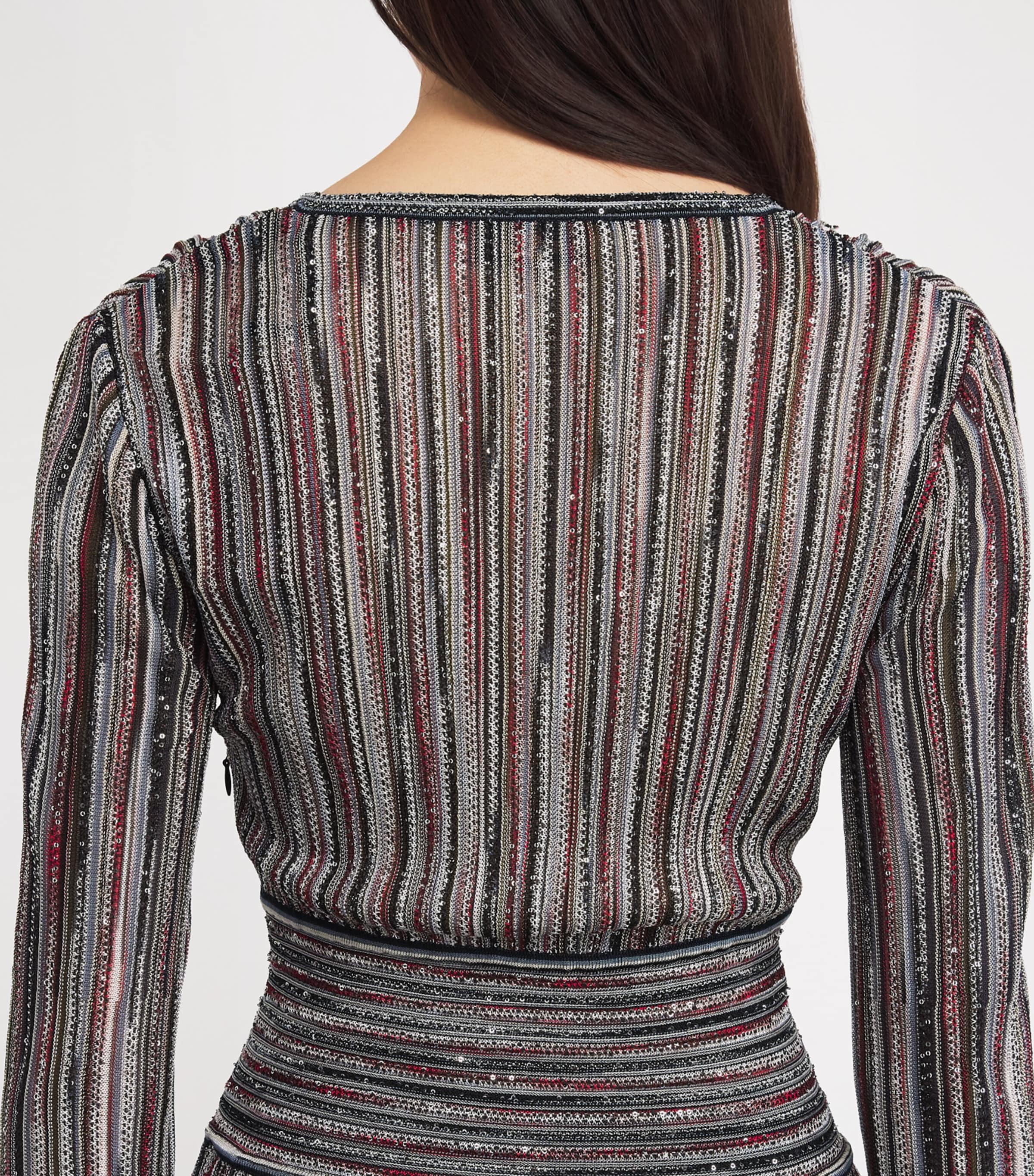 Lurex Embellished Stripe Maxi Dress SMSMB DRK W RED/BLUE Image 6