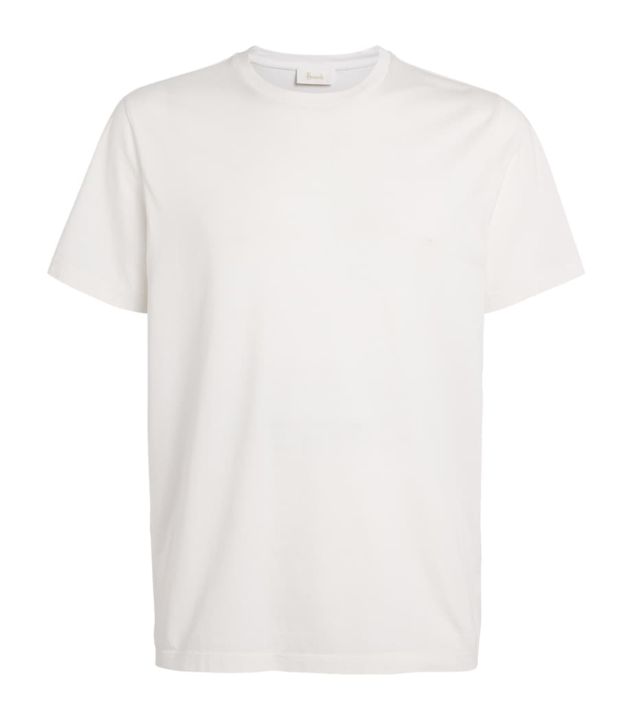 Harrods Mens Cotton T-Shirt White Image 1