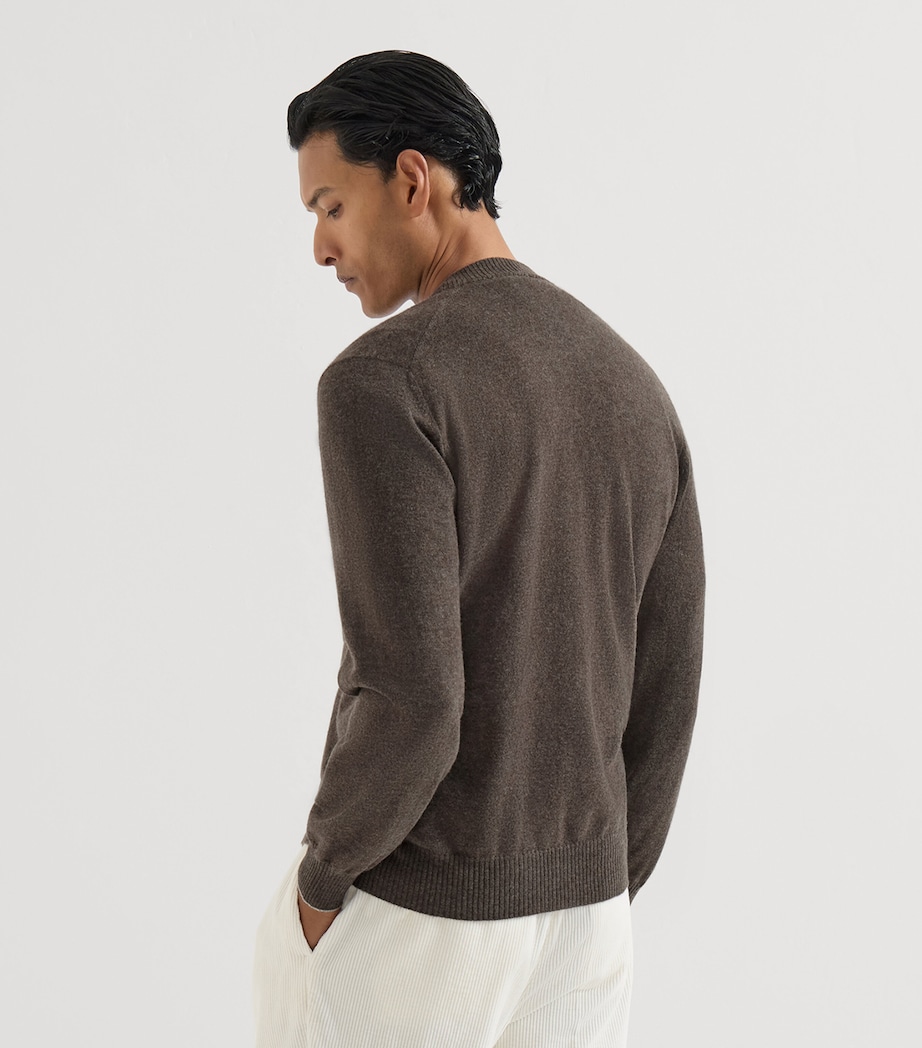 Brunello Cucinelli Mens Cashmere V-Neck Cardigan Image 3