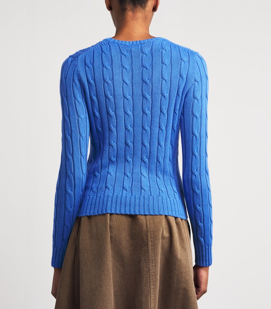 Pima Cotton Cable-Knit Sweater MAIDSTONE BLUE Image 4
