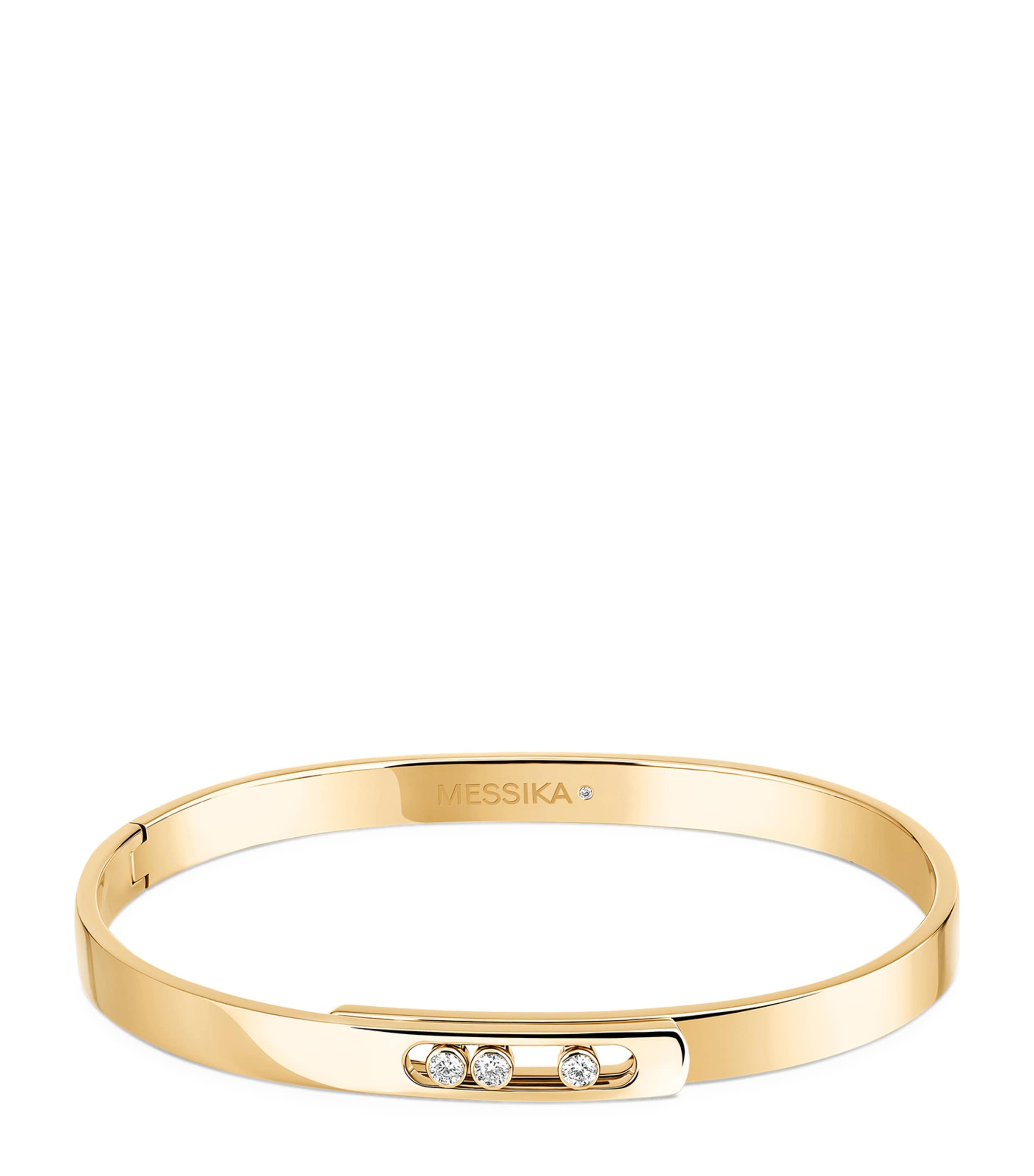 Messika Move Noa Yellow Gold and Diamond Bangle Yellow Gold Image 1