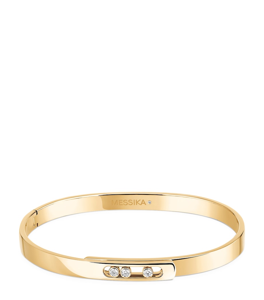 Messika Move Noa Yellow Gold and Diamond Bangle Yellow Gold Image 1