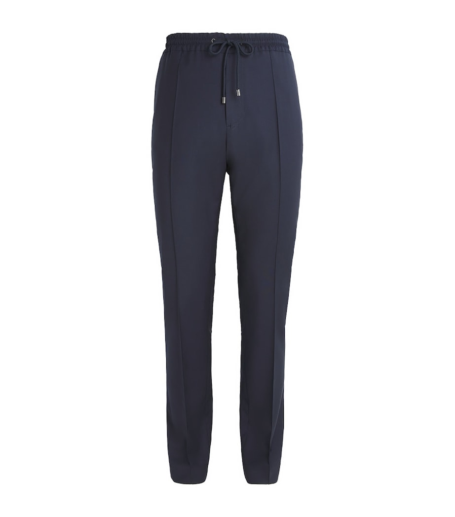 Stretch-Wool Drawstring Trousers 01BLU NAVY Image 1