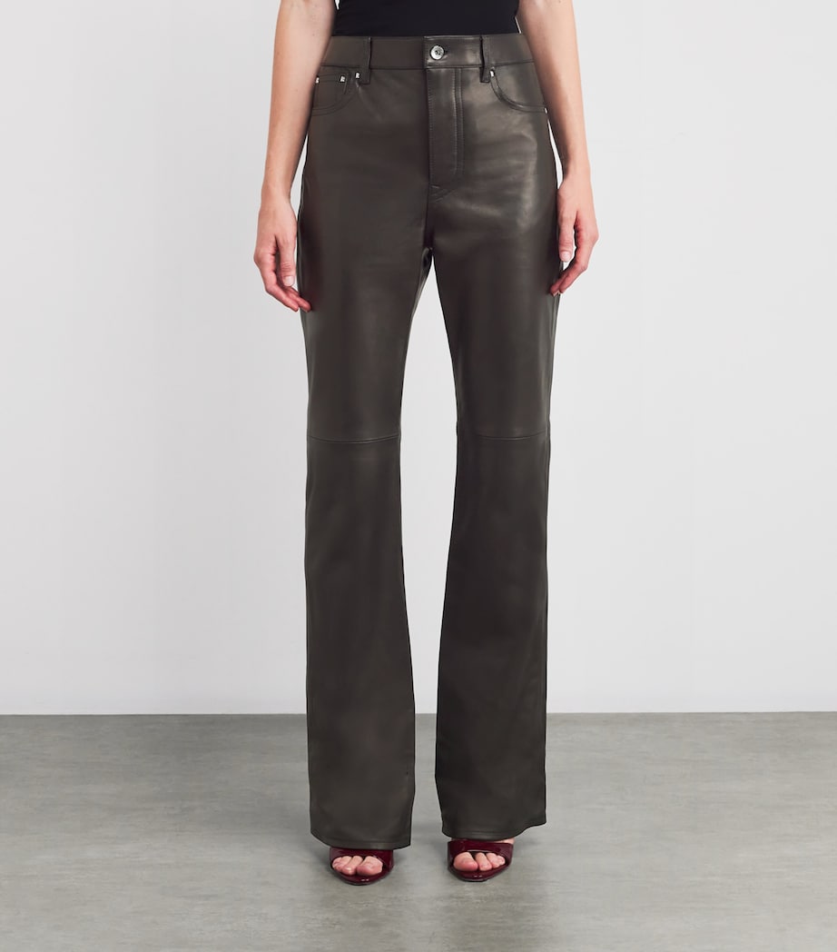 Leather Trousers P001 BLACK Image 3