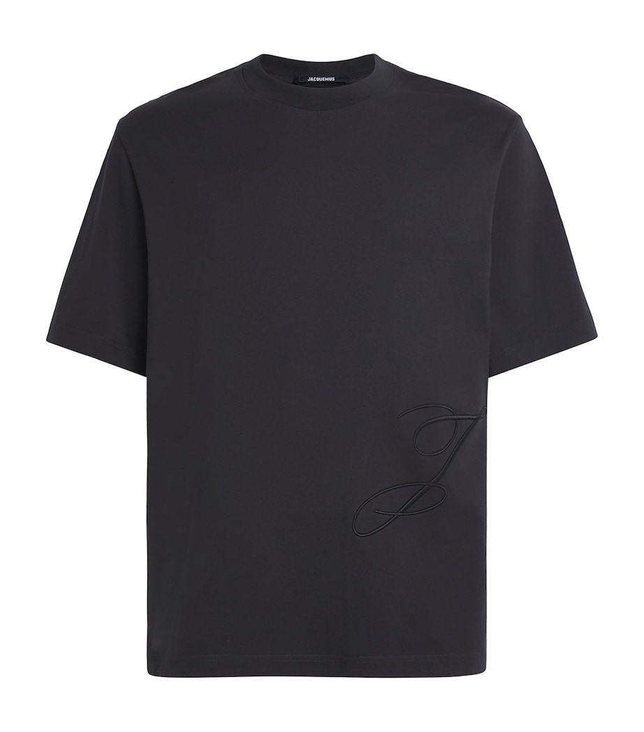 Cotton Signature T-Shirt 390-DARK NAVY Image 1