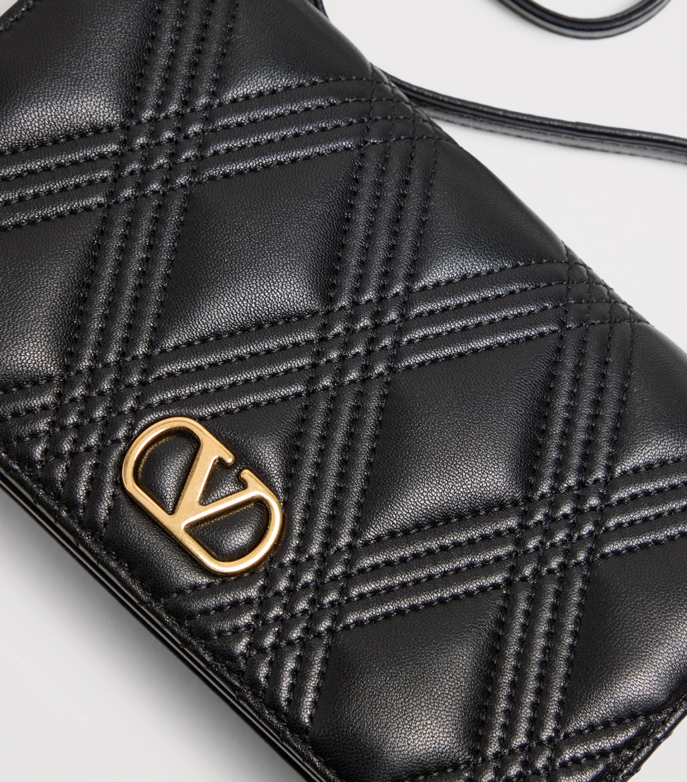 Valentino Garavani Leather Quiltie 67 Purse | Harrods US