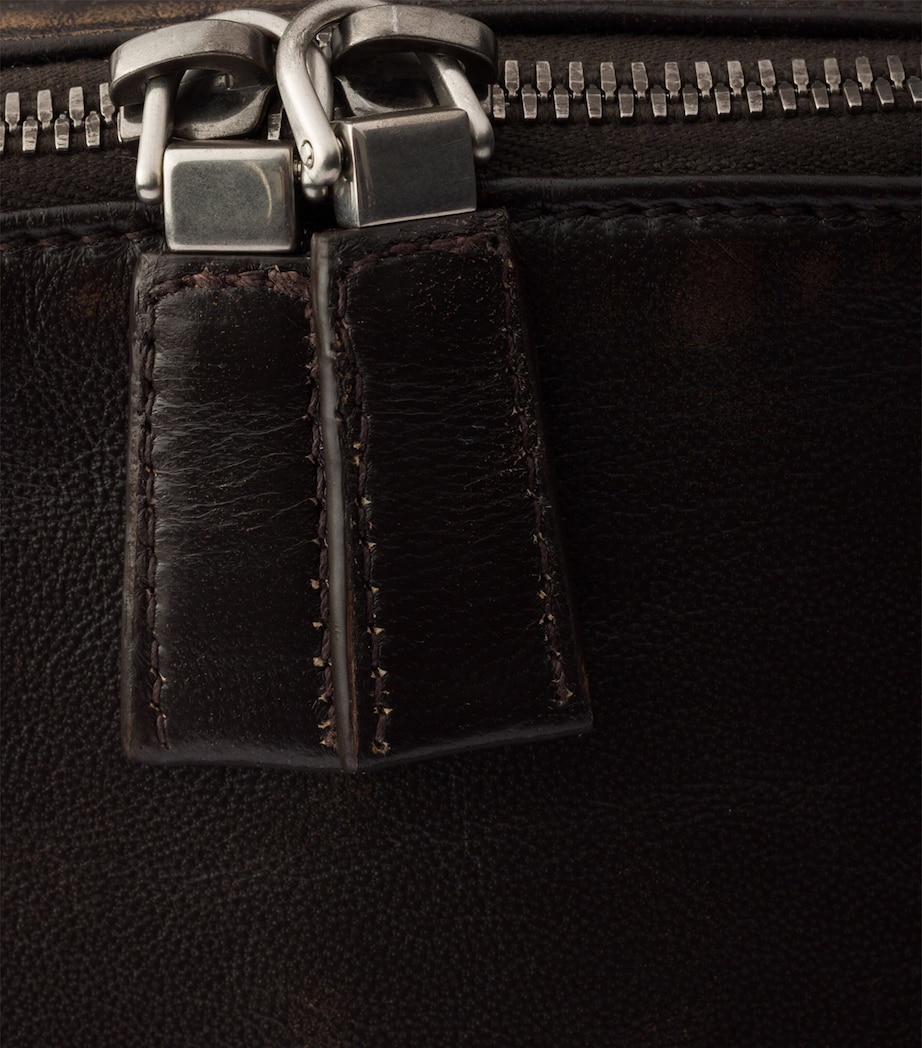 Prada Distressed Nappa Lambskin Backpack Brown Image 7