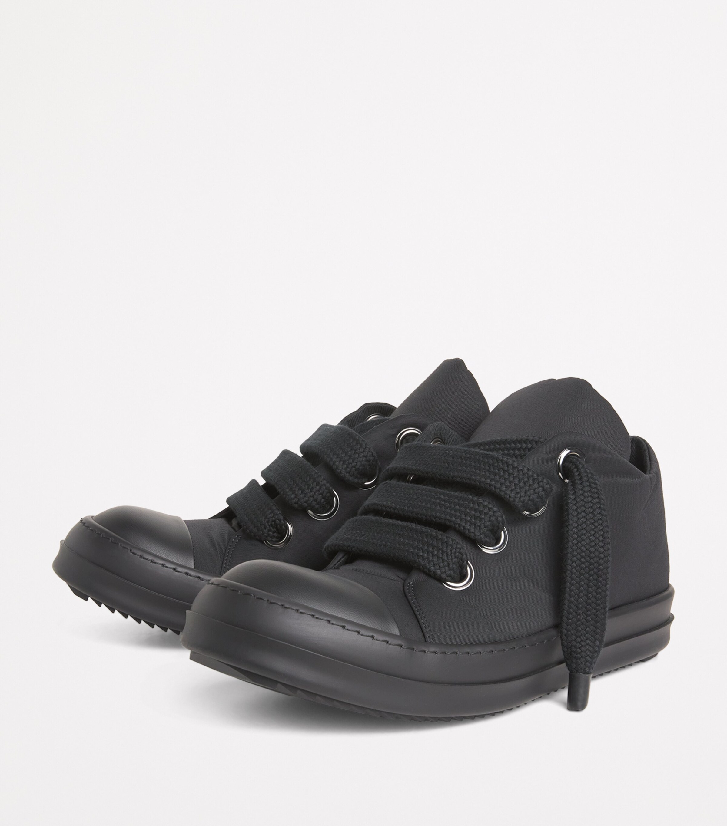 Rick Owens Jumbo-Lace Sneakers Black / Milk Image 3