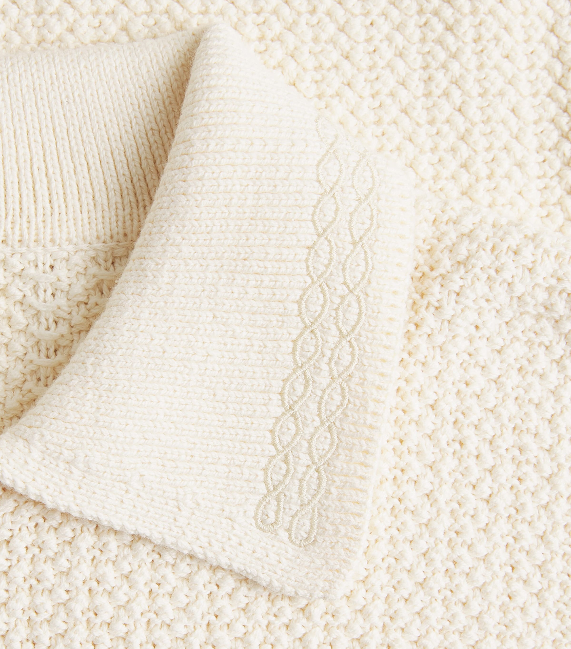 CHÉ Mens Cotton Orson Quarter-Zip Sweater Ecru Image 2