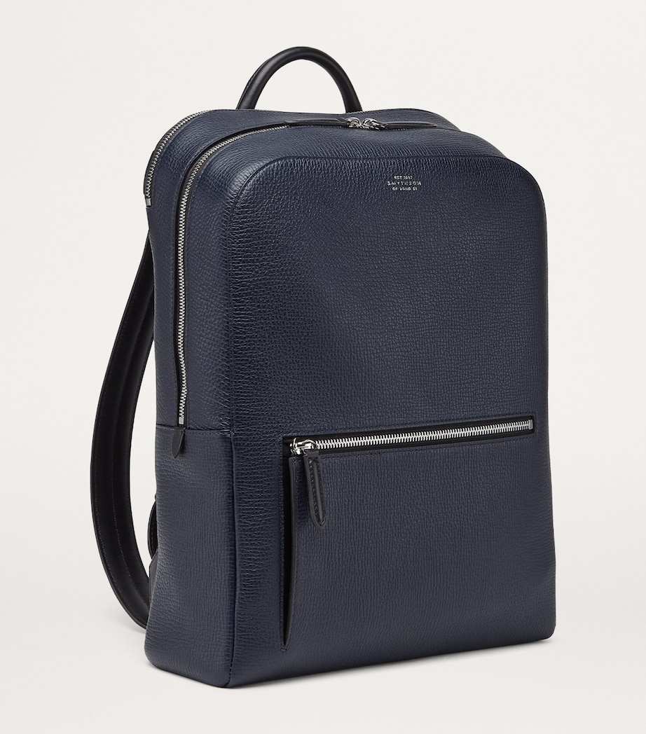 Ludlow Leather Backpack NAVY Image 2