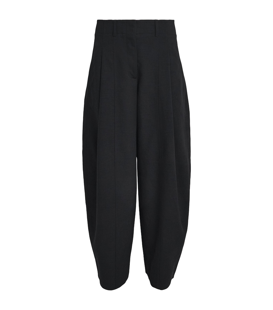 ME+EM Womens Pleated Barrel Trousers Black Image 1