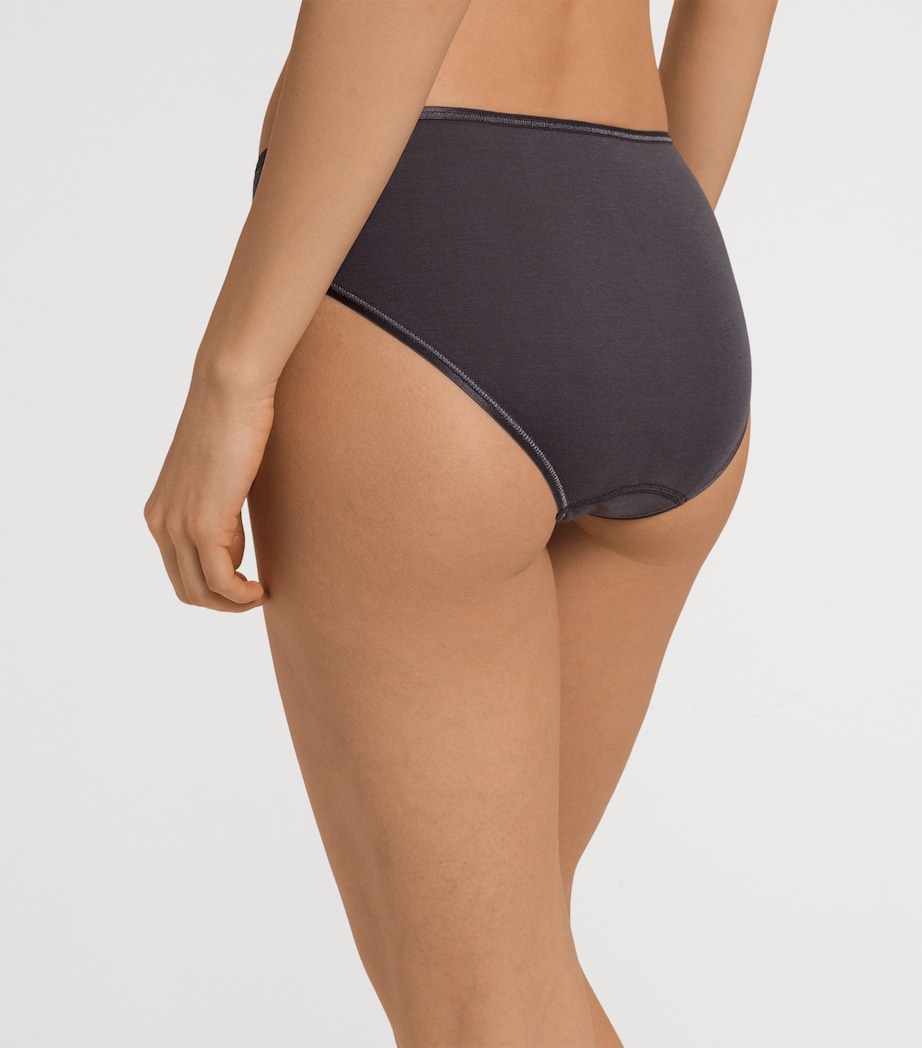 Cotton Seamless Midi Briefs BLACK PEARL Image 4