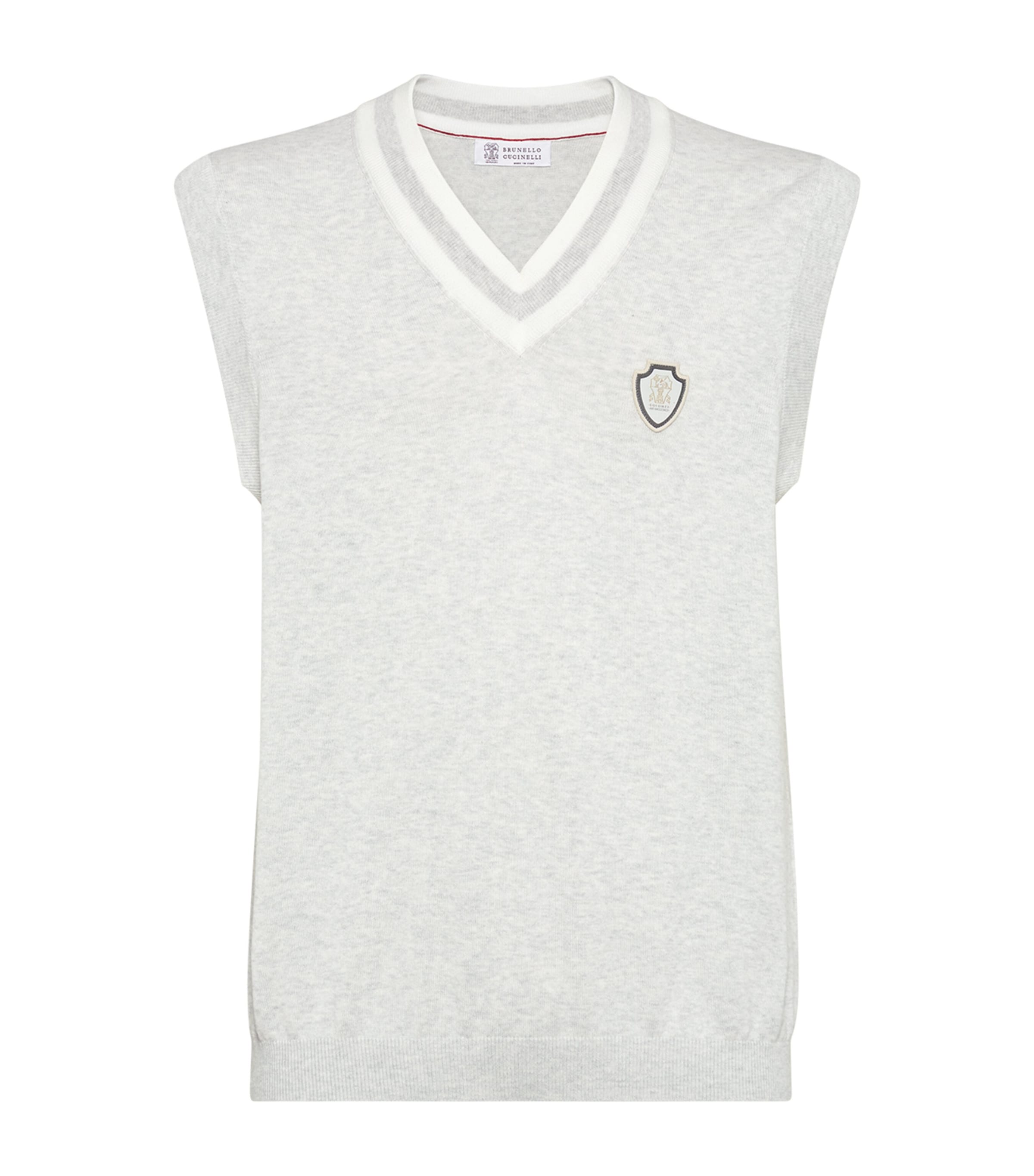 Brunello Cucinelli Cotton Sweater Vest In White