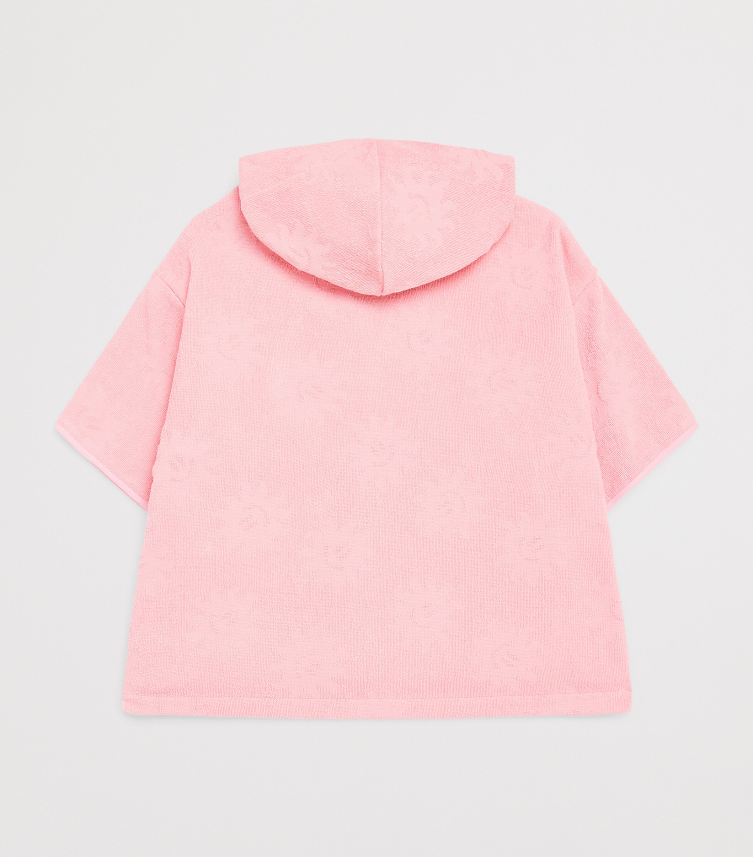 Hunza G Kids Towelling Sunny Hooded Poncho (2-6 Years) Pink Image 2