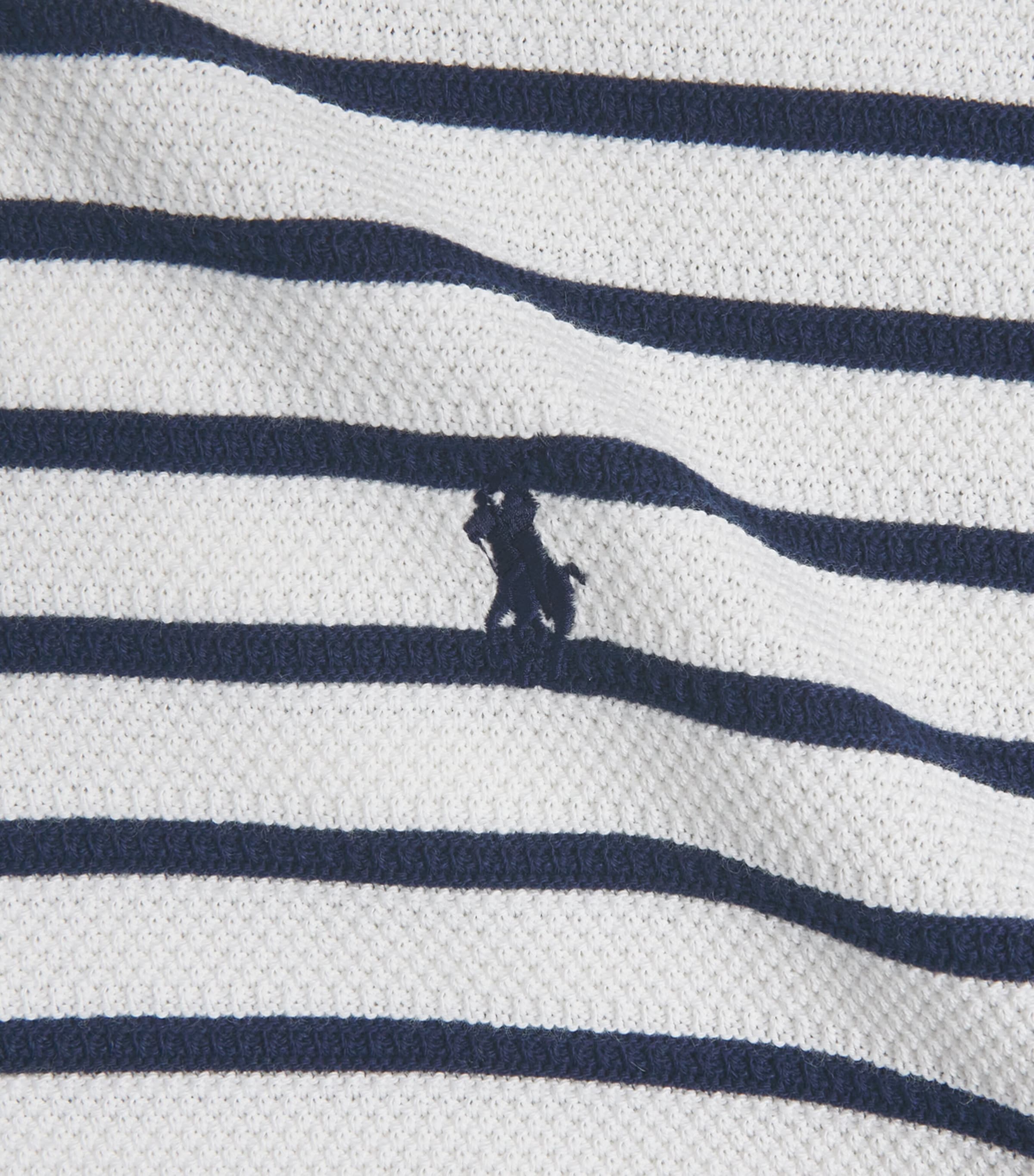 Polo Ralph Lauren Mens Cotton Mesh Slim Polo Shirt Nevis/newport Navy Image 6