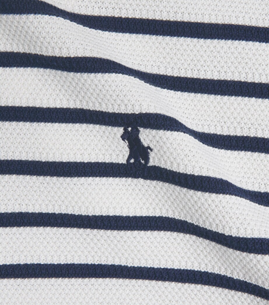 Polo Ralph Lauren Mens Cotton Mesh Slim Polo Shirt Nevis/newport Navy Image 6