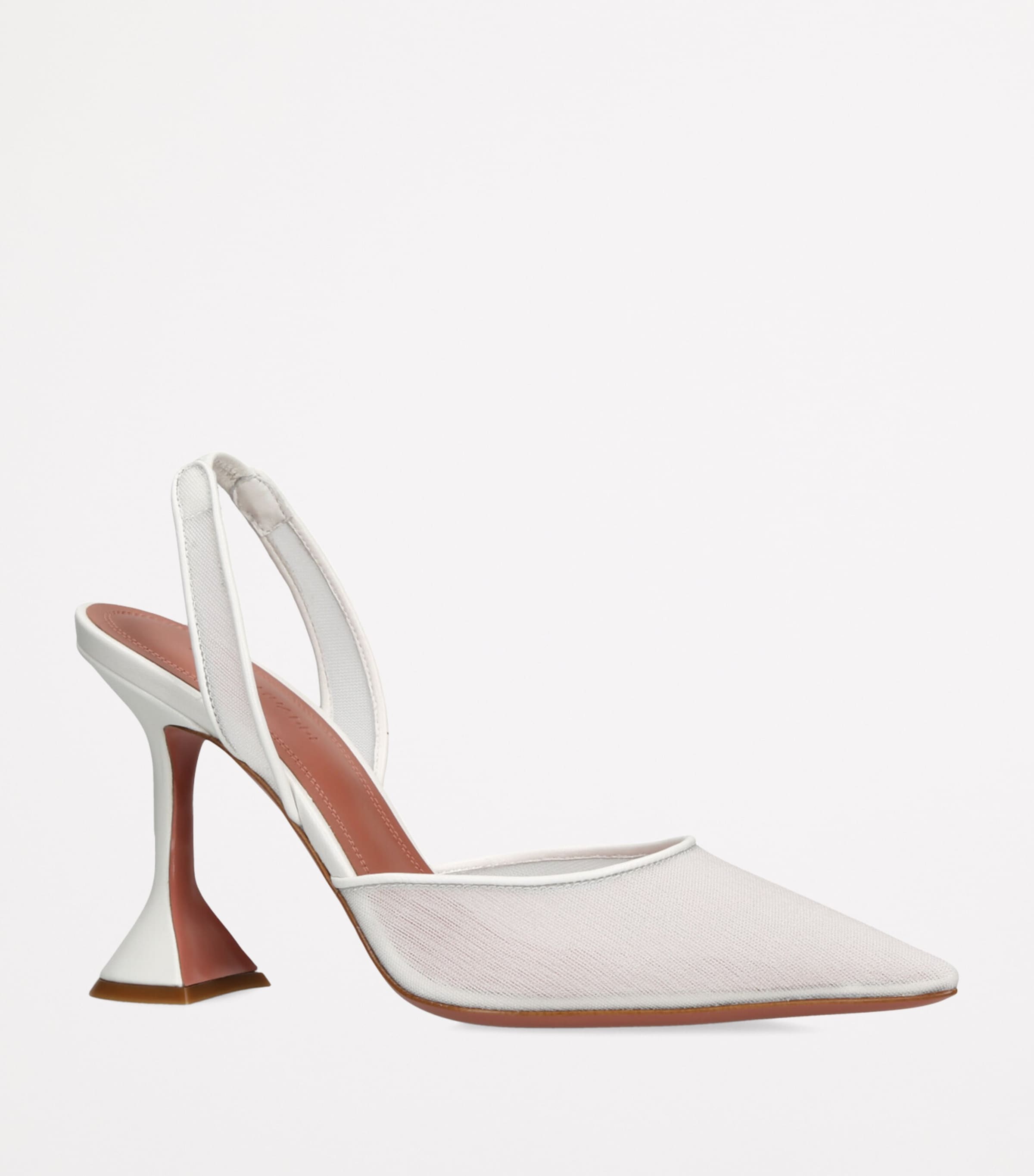 Mesh Holli Slingback Pumps 95 WHITE Image 3