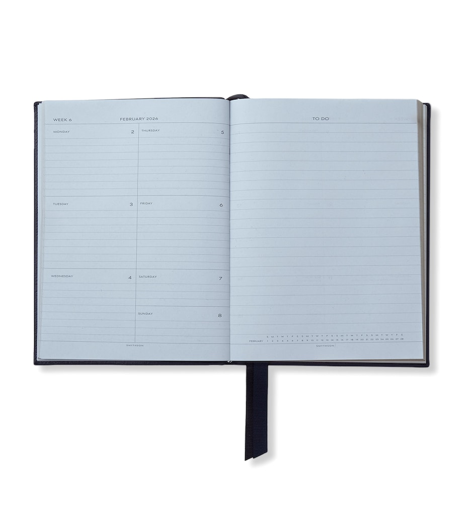 Leather Soho A5 2026 Diary NAVY Image 2