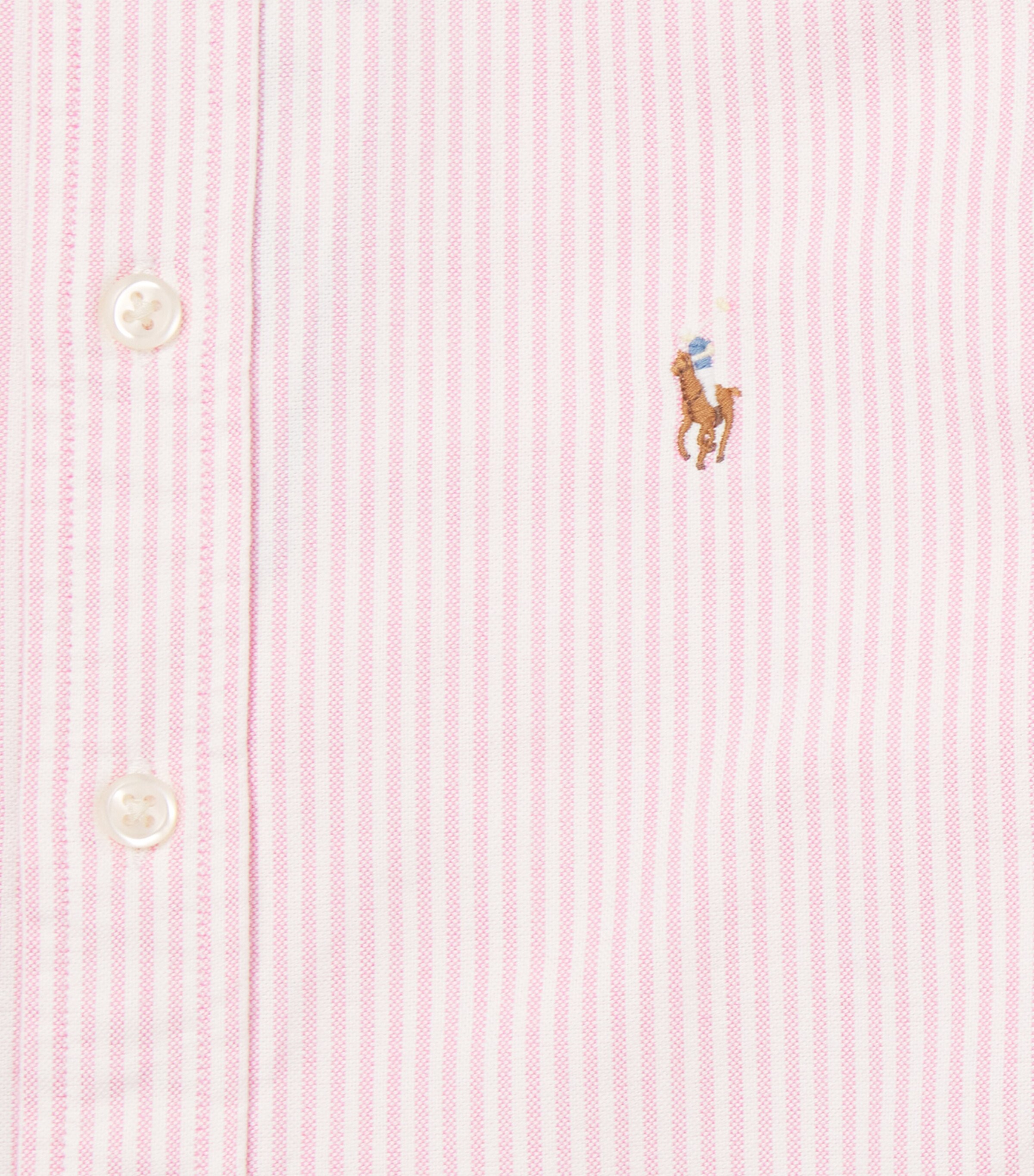 Ralph Lauren Kids Cotton Oxford Logo Shirt (6-14 Years) Pink Mu Image 3