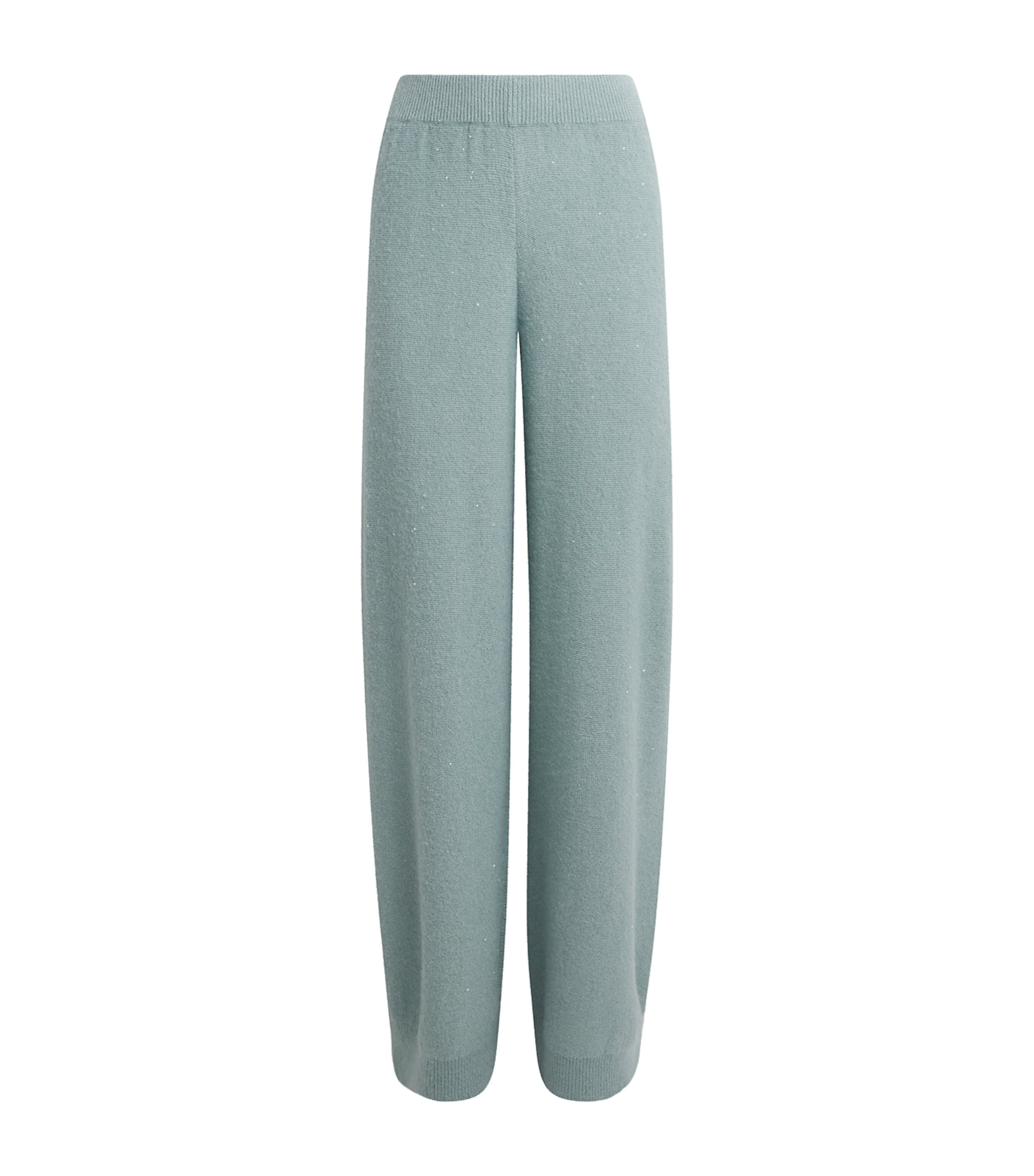 Fabiana Filippi Womens Wool-Silk-Blend Embellished Trousers Verde Image 1
