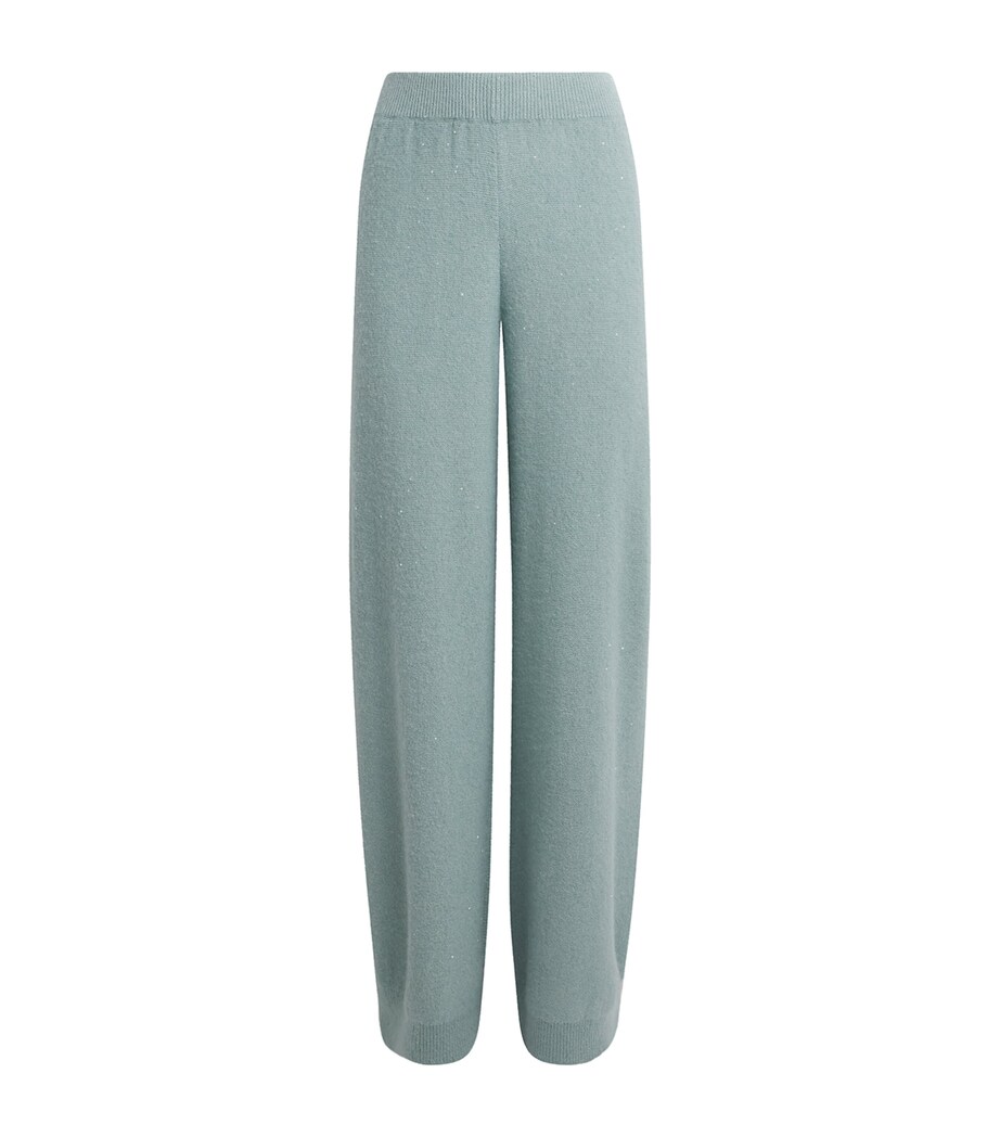 Fabiana Filippi Womens Wool-Silk-Blend Embellished Trousers Verde Image 1