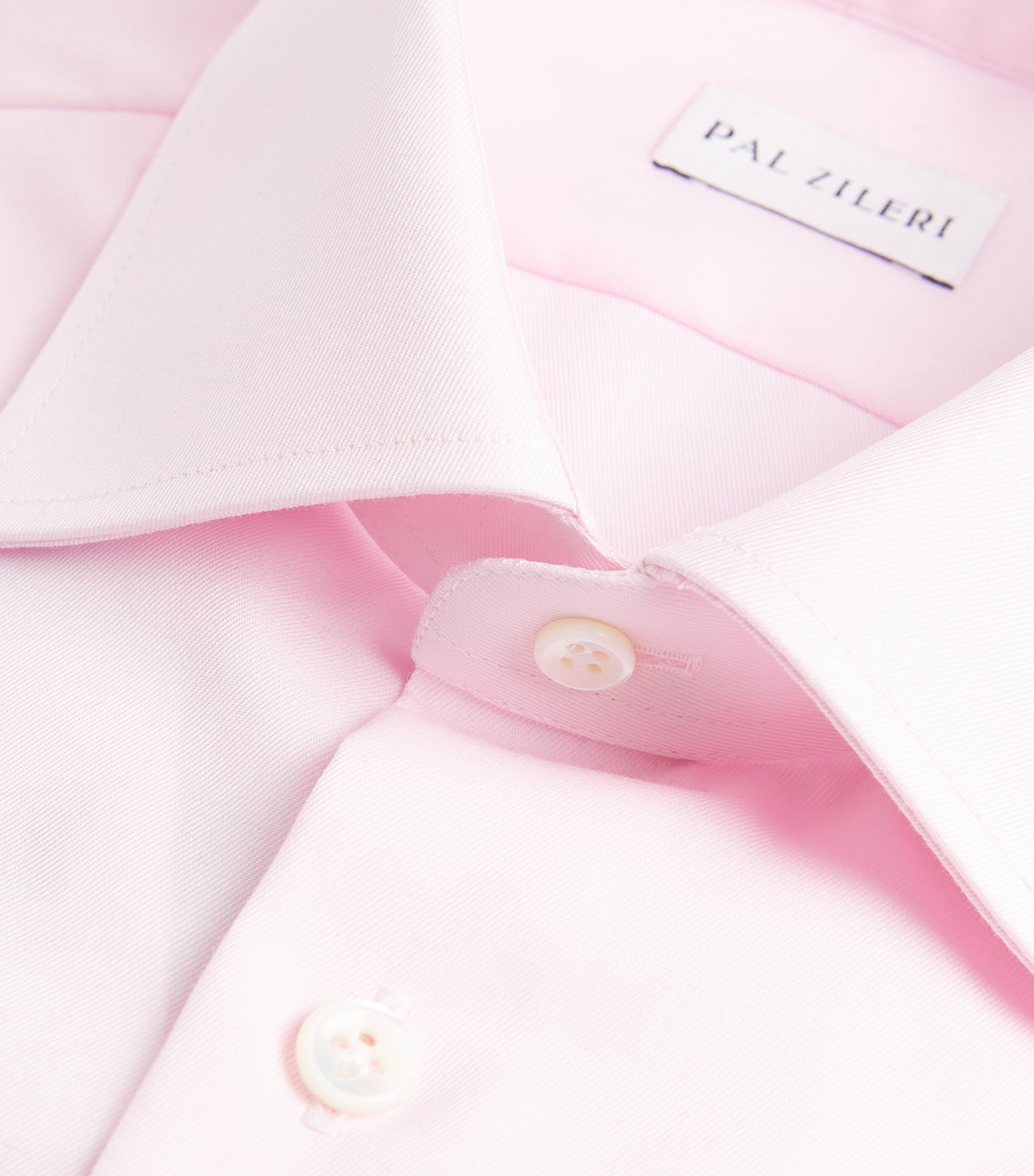 Pal Zileri Mens Cotton Jacquard Shirt Pink Image 5