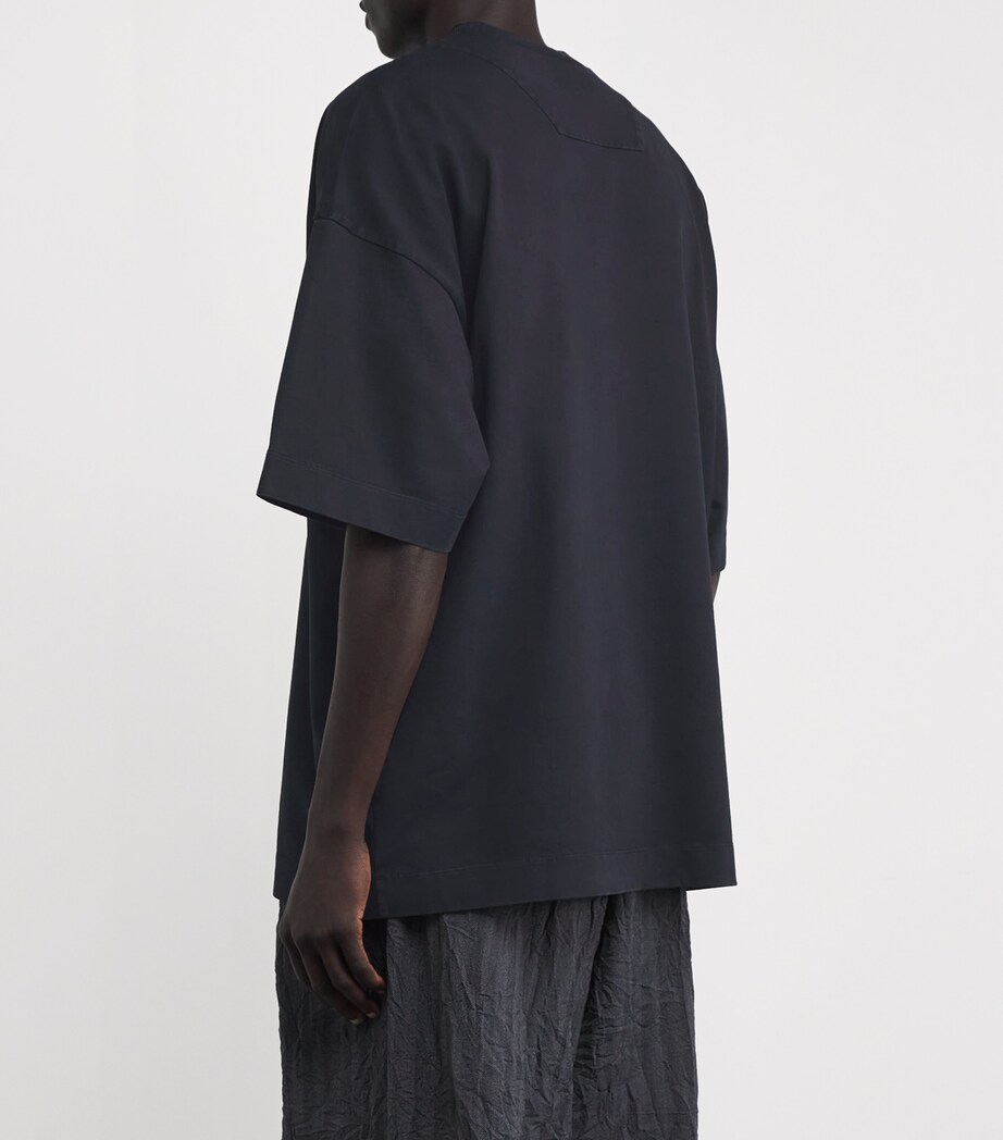 Juun.J Mens Cotton Oversized T-Shirt Navy R Image 4