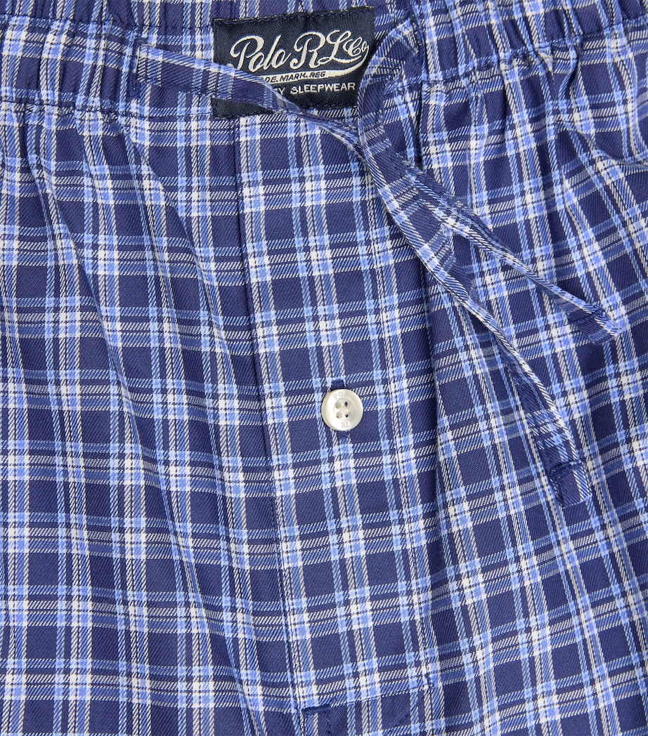 Cotton Check Pyjama Bottoms NAVY MULTI Image 5