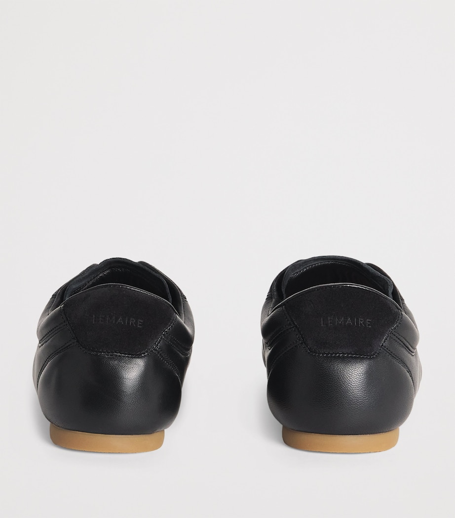 Leather Soft Runner Sneakers BLACK BK999 Image 4