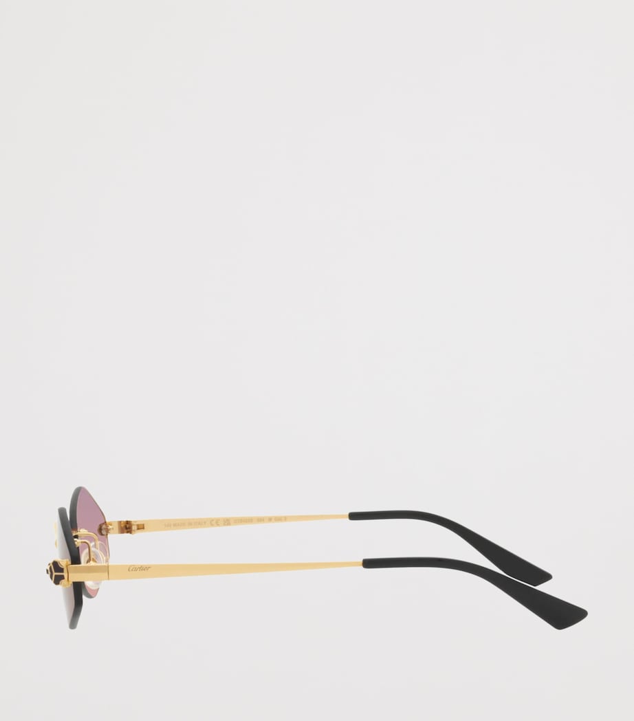 Cartier Hexagonal Sunglasses Gold Image 3