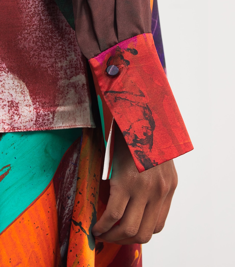 Printed Jana Blouse BLOOD ORANGE Image 6