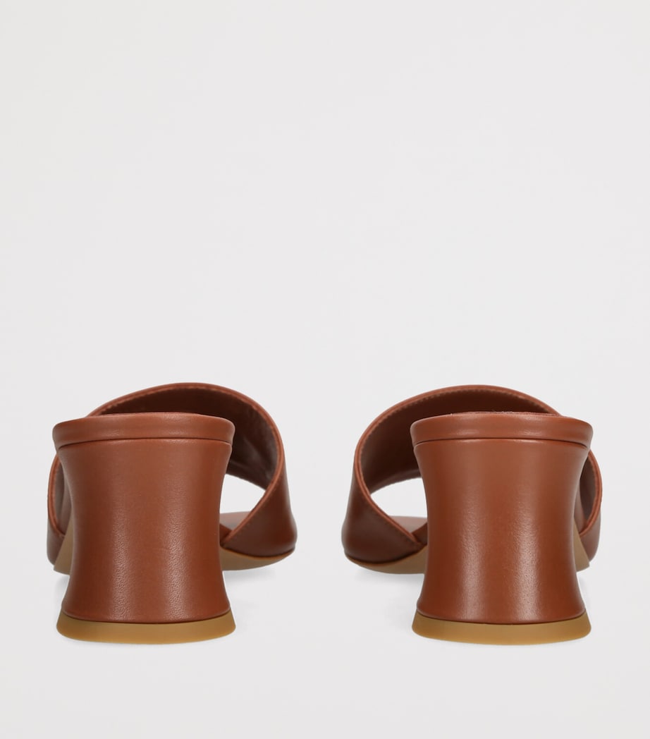 Leather Soleil Mules 55 BROWN Image 2