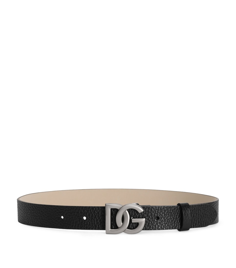 Leather Logo Belt 80999BLACK Image 1
