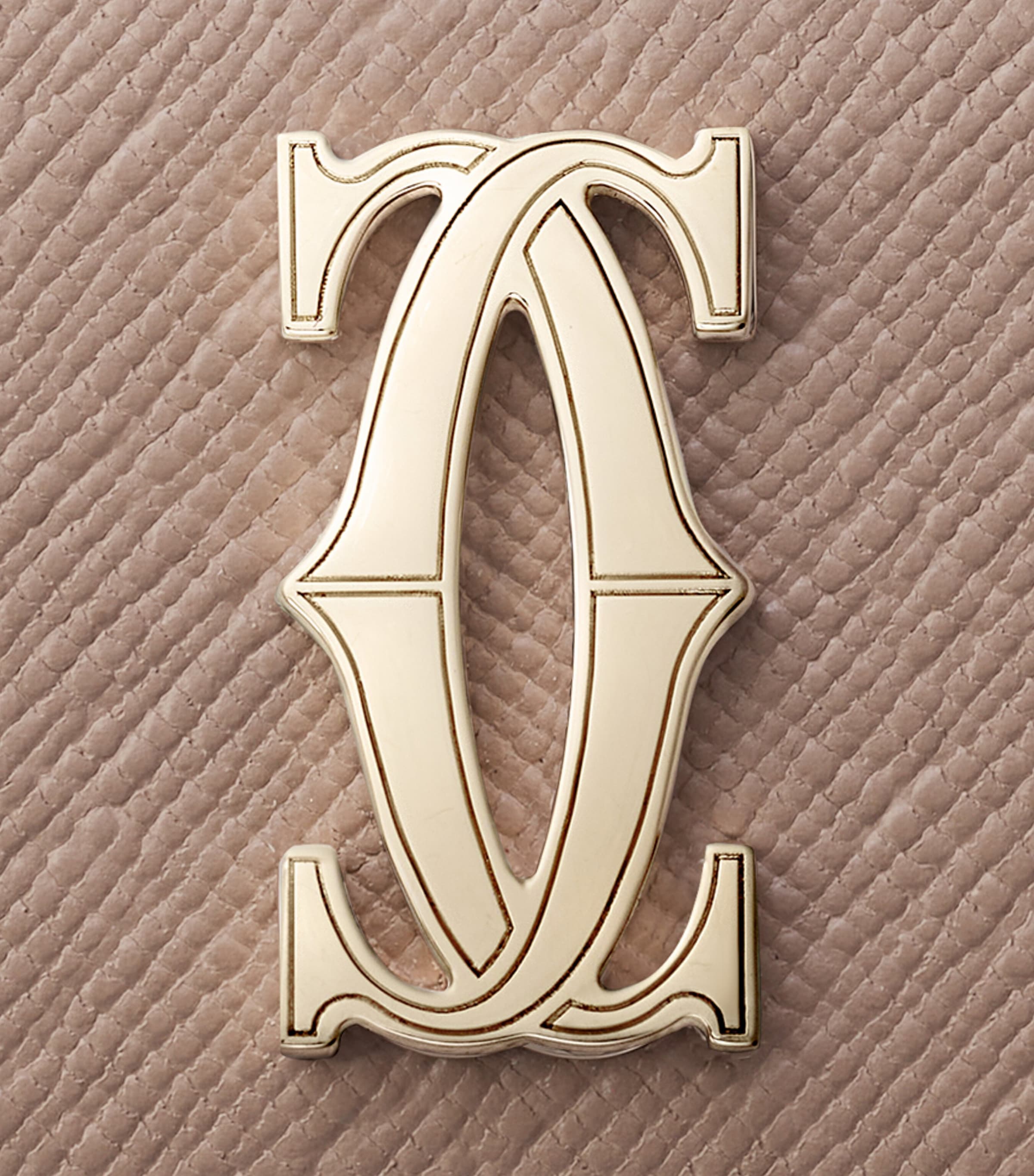 Leather C de Cartier Mini Wallet BEIGE Image 3