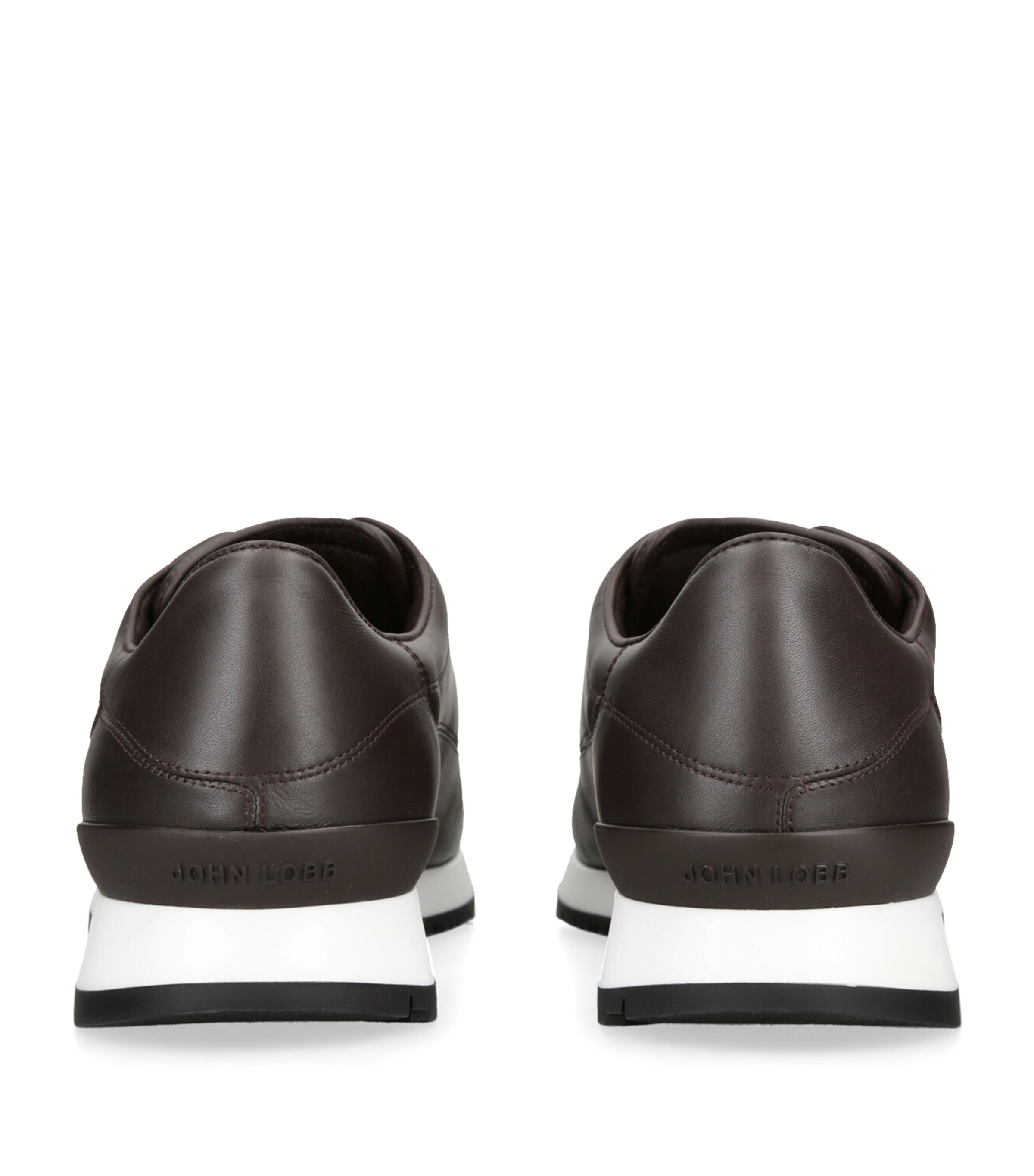 John Lobb Leather Lift Slip-On Sneakers Dark Brown Image 2