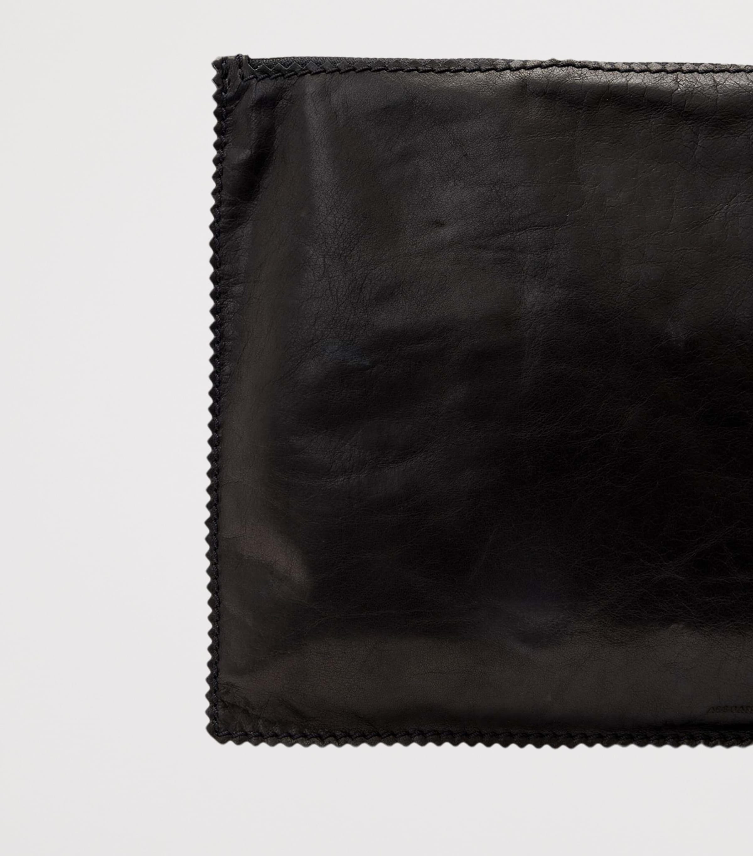 AllSaints Large Leather Siloh Pouch Black Image 2