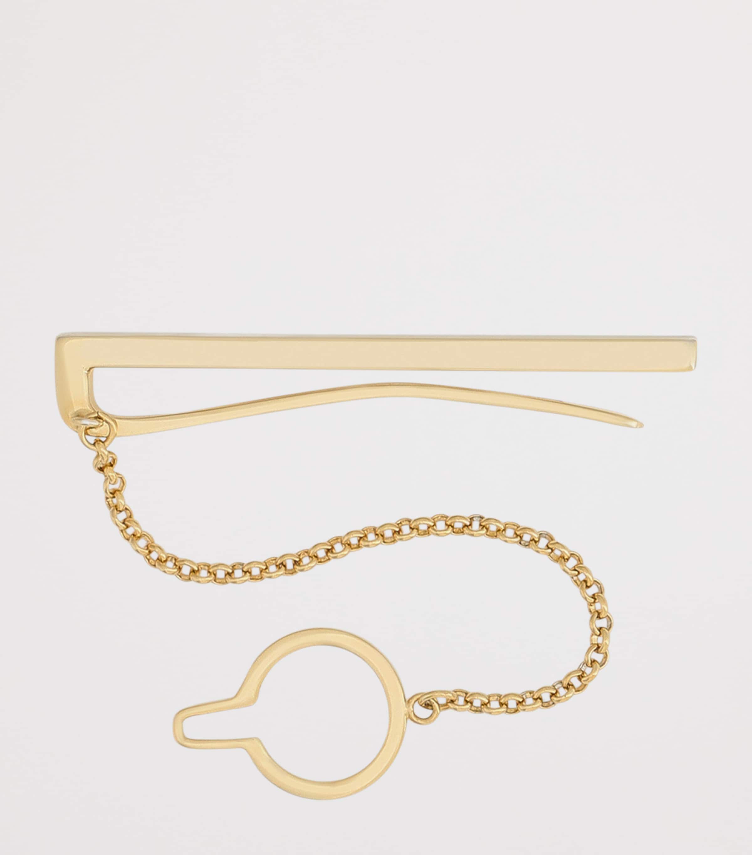 Chain-Detail Tie Clip ZOO00-GOLD Image 3