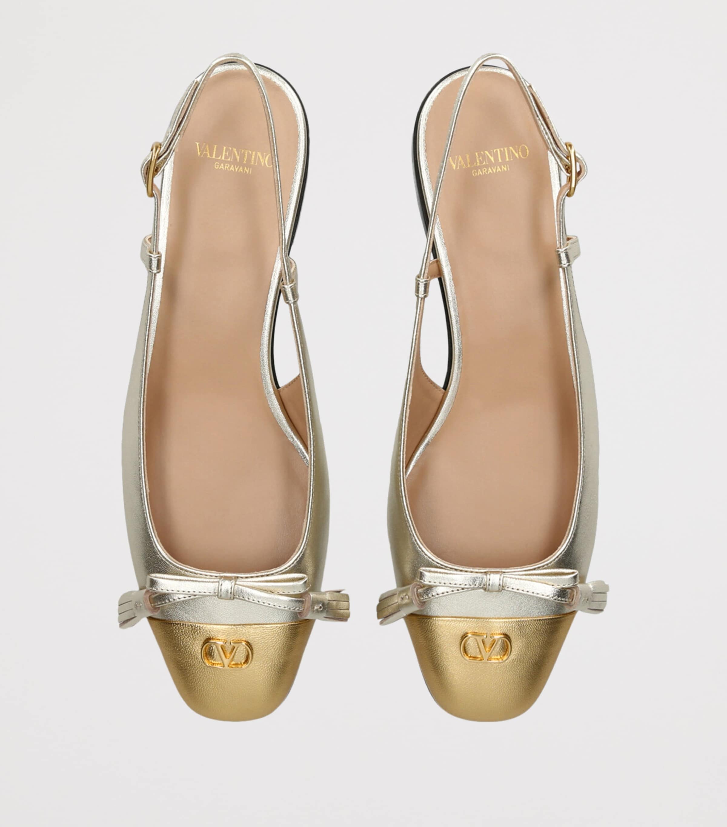 Leather Valet du Roi Slingback Flats 25 GOLD Image 4