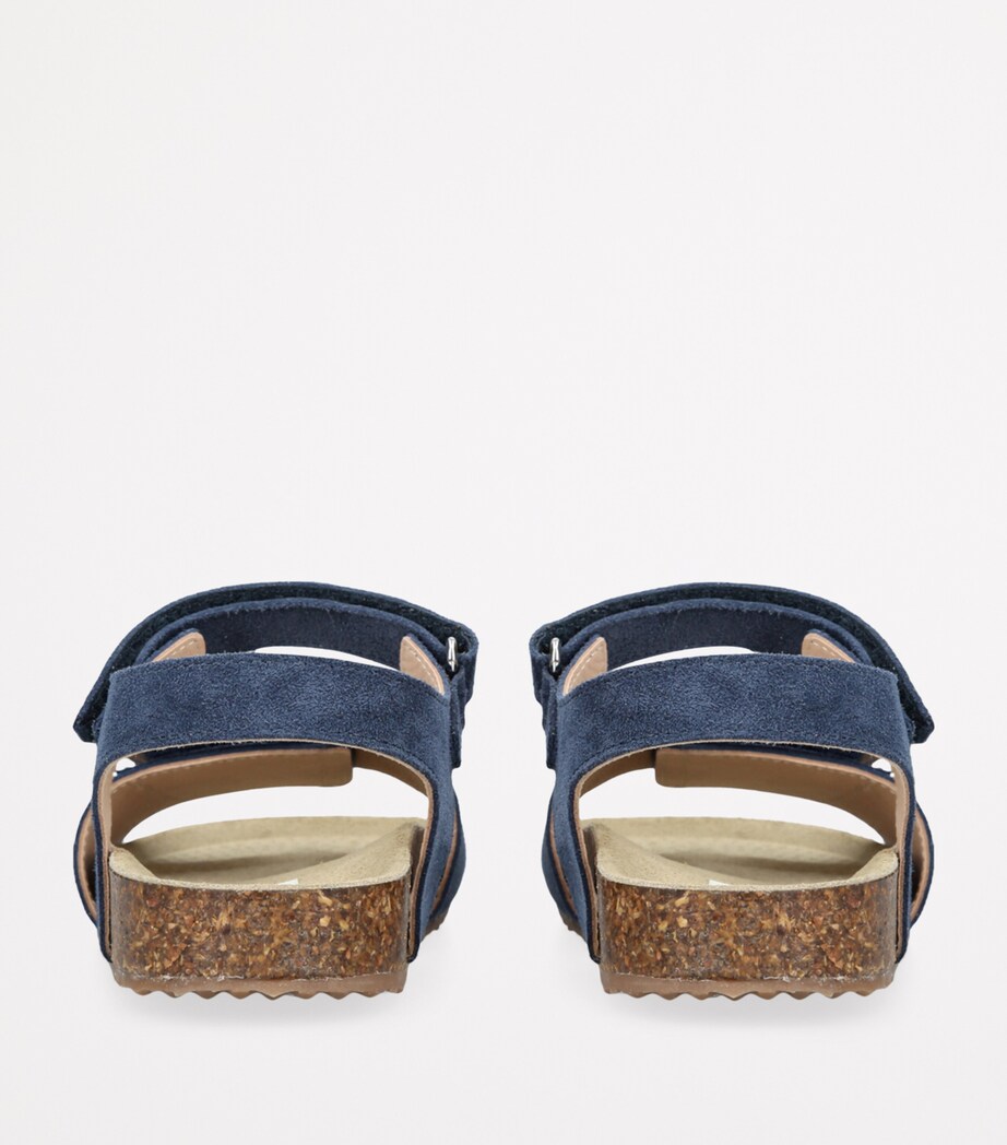 papouelli Suede Birkie Sandals Navy Image 2